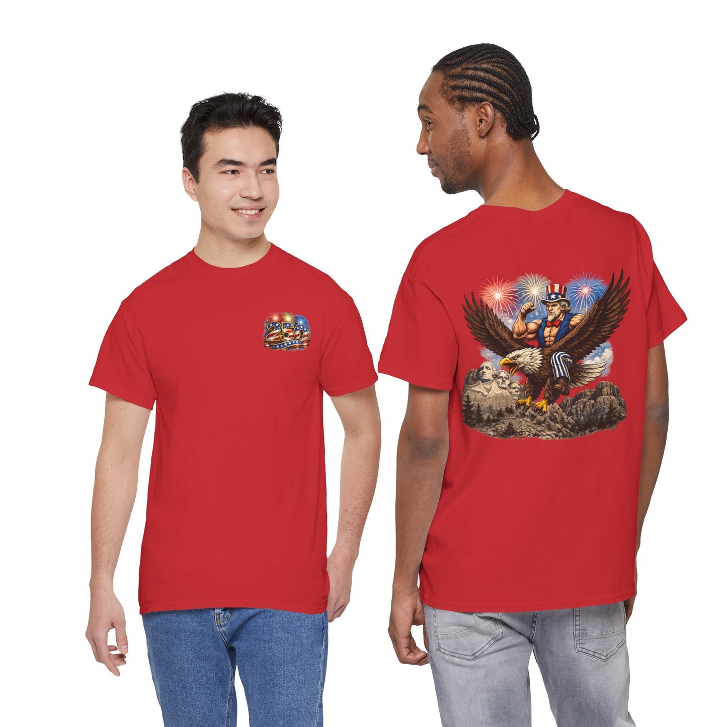 Patriotic Uncle Sam Eagle T-Shirt – 4th of July Fireworks Tee