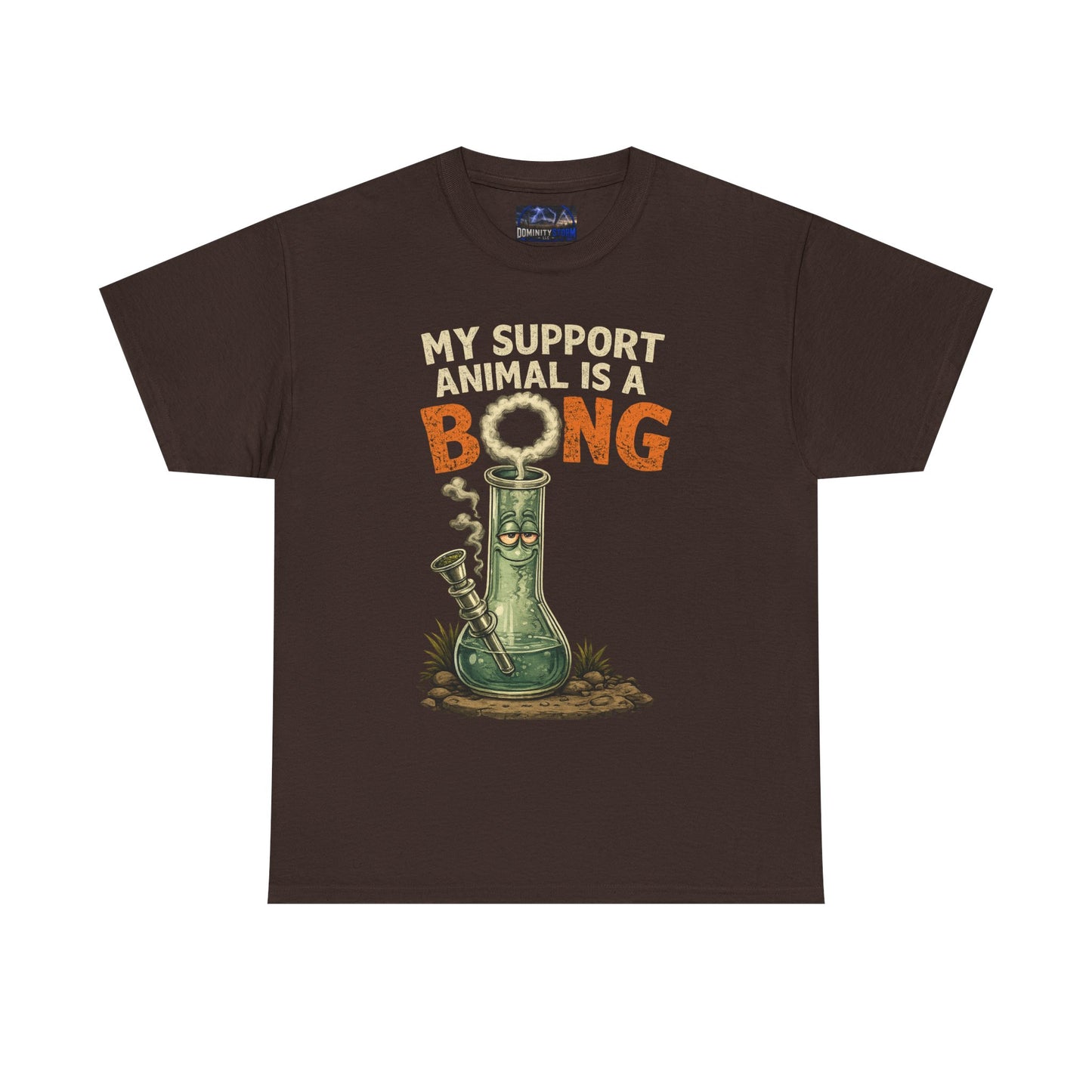 My Support Animal Is A Bong T‑Shirt — Funny Cannabis Graphic Tee