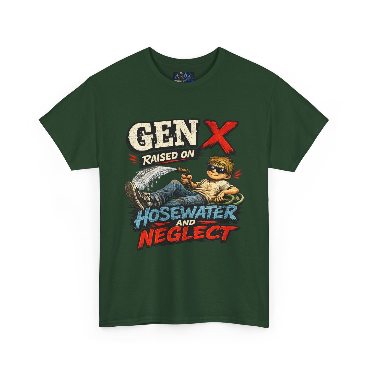 Gen X T‑Shirt — "Raised on Hosewater and Neglect" Retro Vintage Graphic Tee