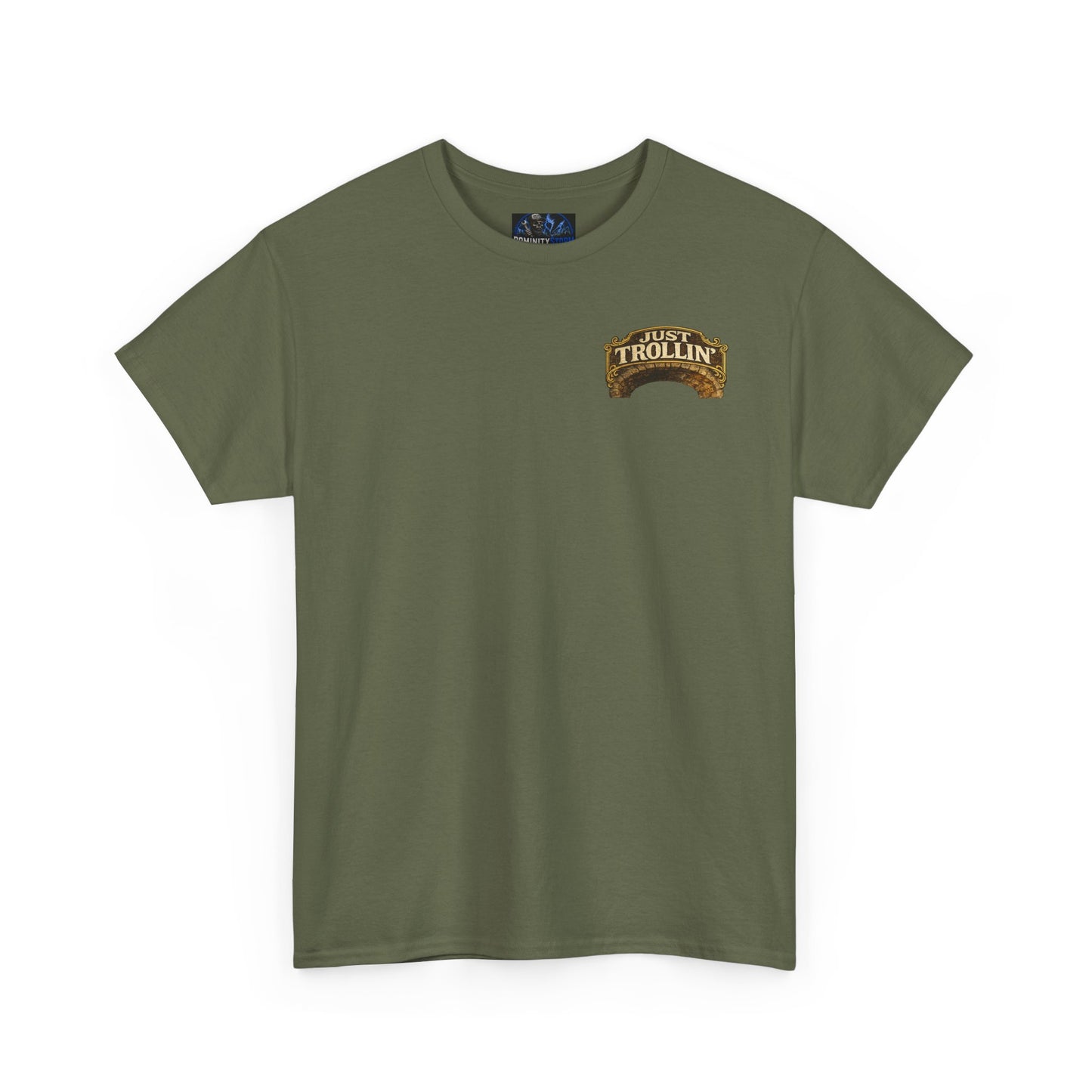 T-Shirt — "Just Trollin'" Vintage Fantasy Troll Graphic Tee