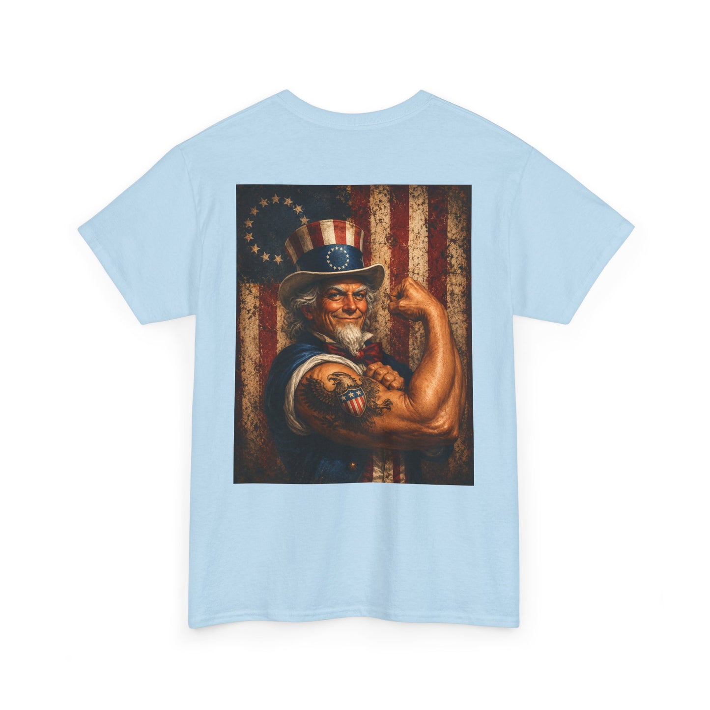 Patriotic Uncle Sam Tee — Vintage Strength American Flag Graphic
