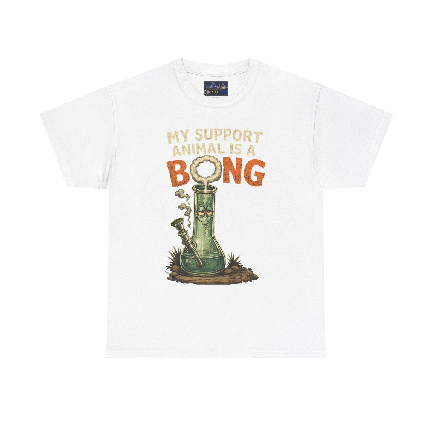 My Support Animal Is A Bong T‑Shirt — Funny Cannabis Graphic Tee