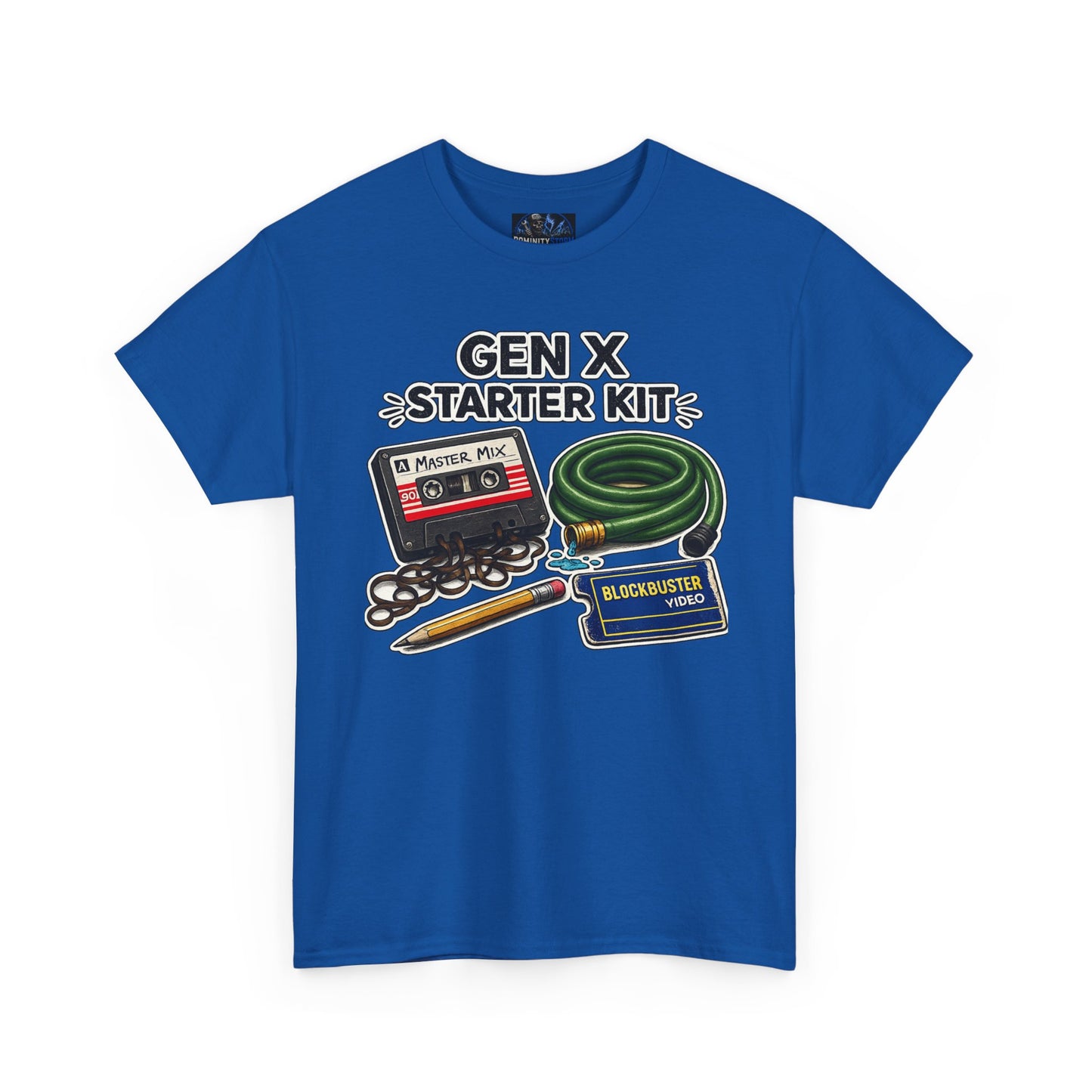 Gen X Starter Kit T‑Shirt — Retro Nostalgia Tee with Cassette, Pager & Mix Tape Graphics