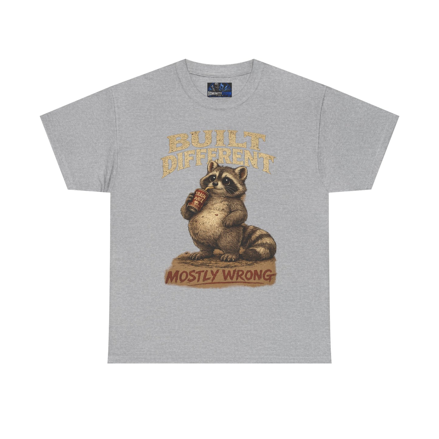 Raccoon 'Built Different, Mostly Wrong' Graphic Tee