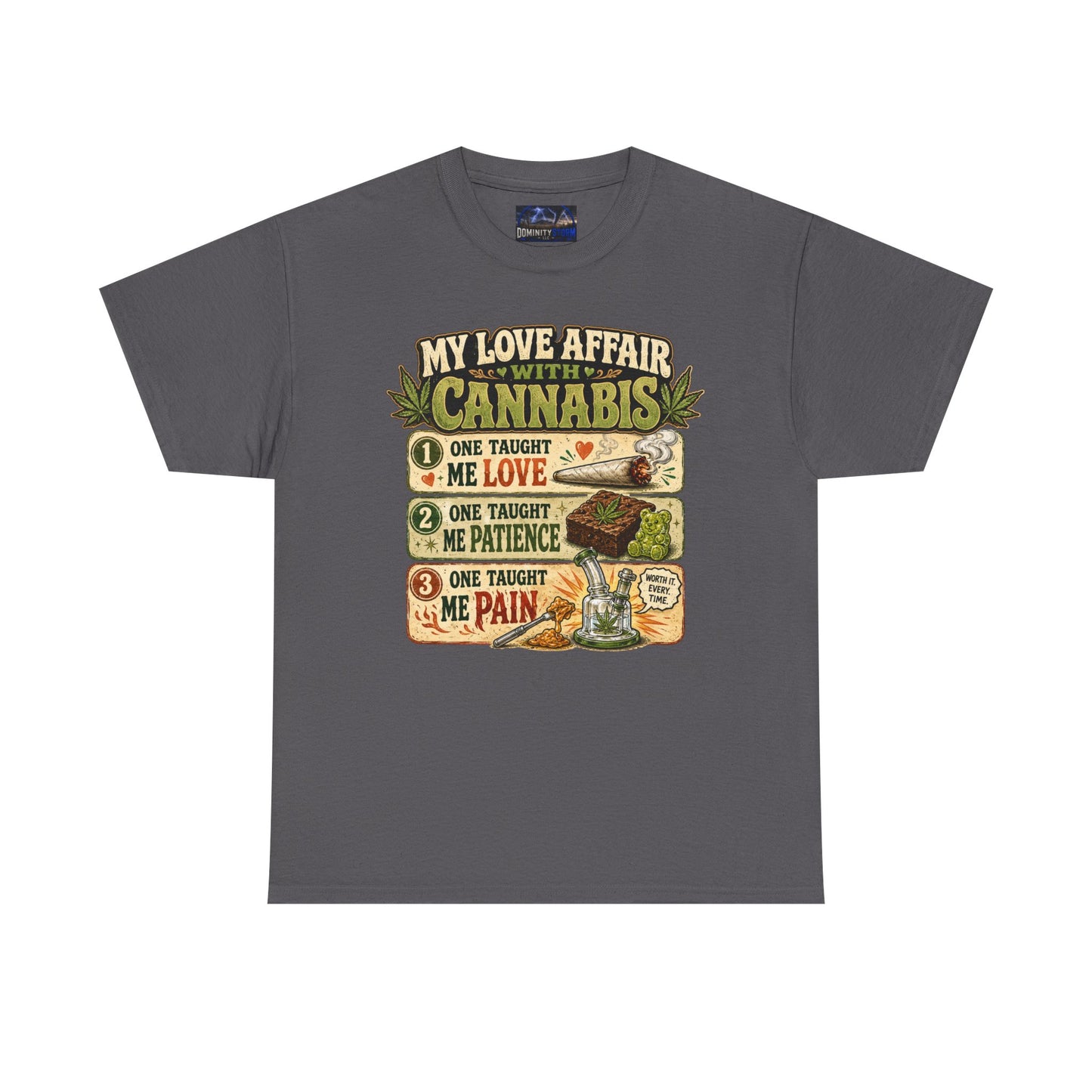 Cannabis Love Affair T-Shirt — "My Love Affair With Cannabis" Graphic Tee