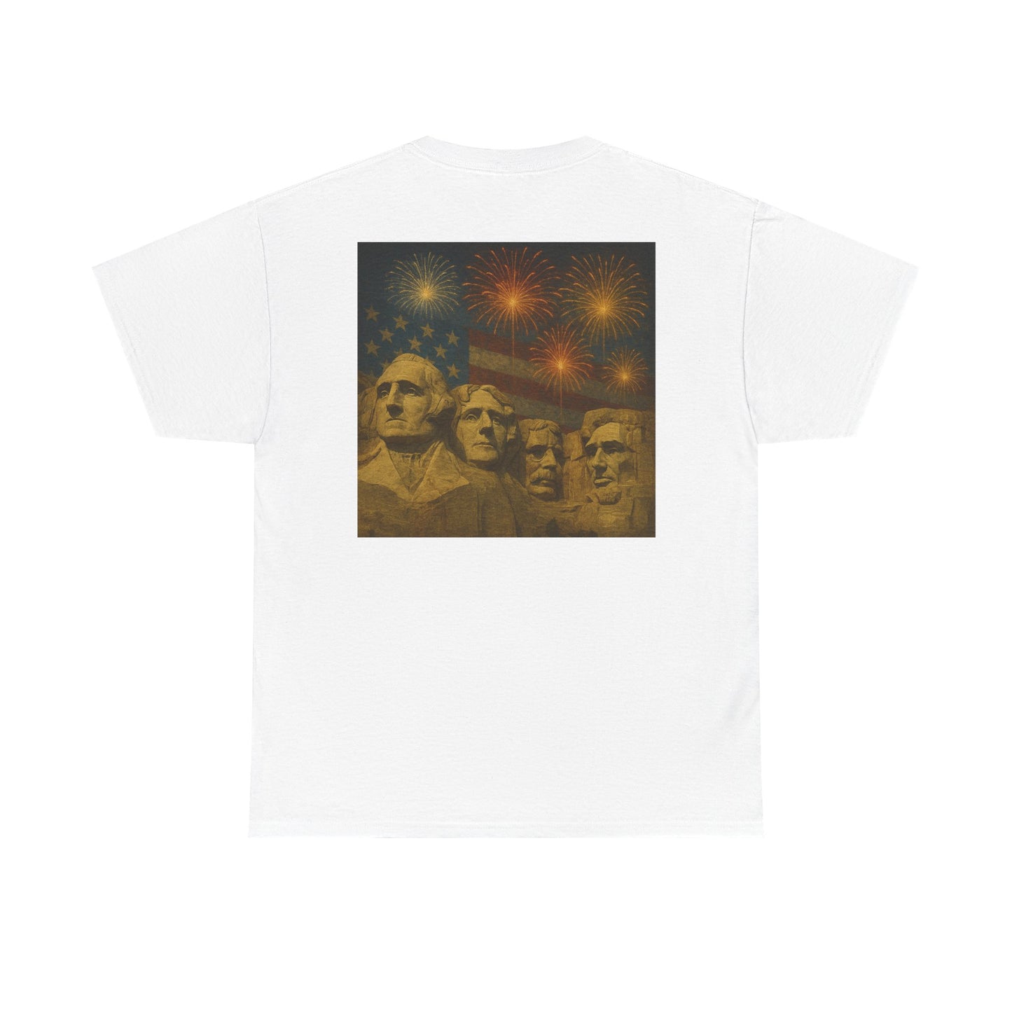 Mount Rushmore Fireworks T-Shirt – Patriotic Fourth of July Tee