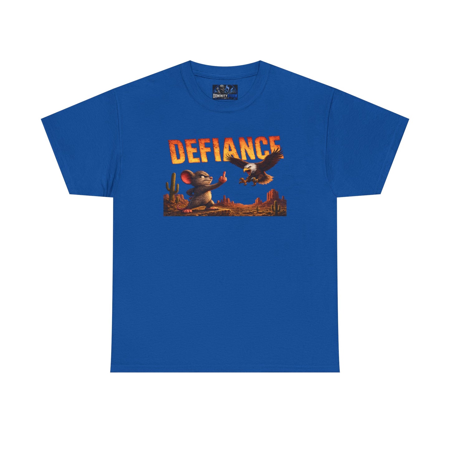 Defiance Desert Tee — Western Eagle & Cowboy Graphic T-Shirt