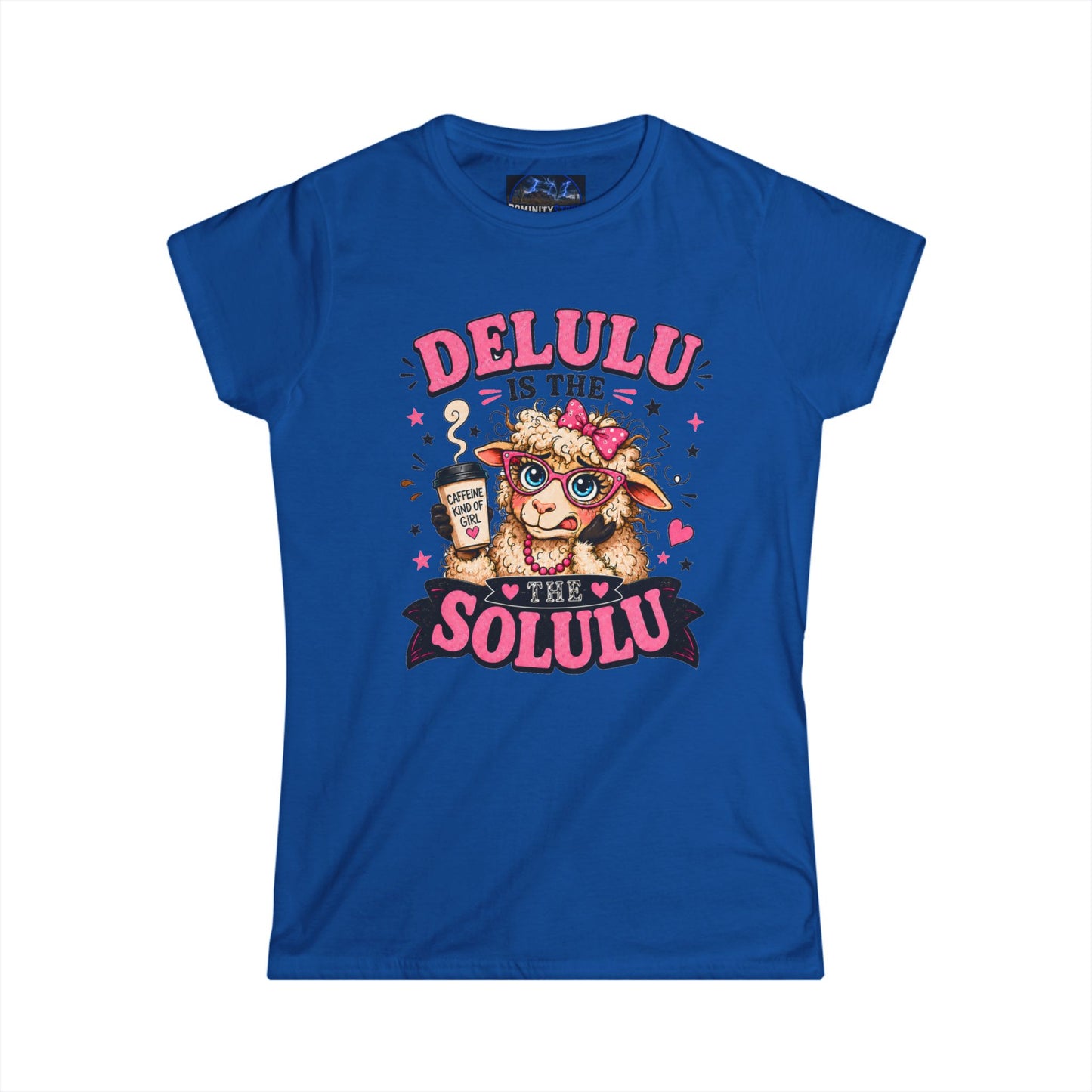 Graphic Delulu Is The Solulu Cute Dog Tee – Funny Coffee Lover Shirt for Women