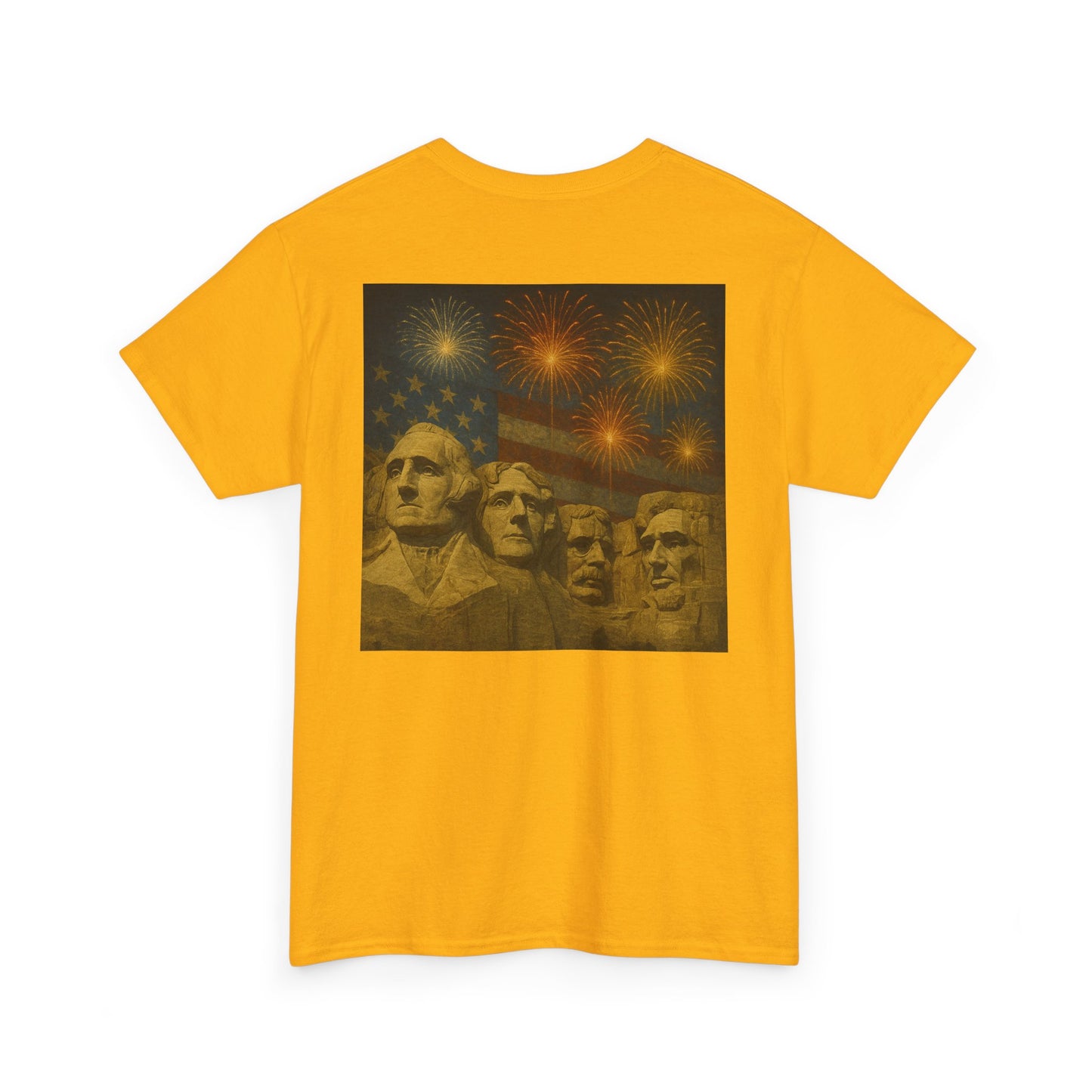 Mount Rushmore Fireworks T-Shirt – Patriotic Fourth of July Tee