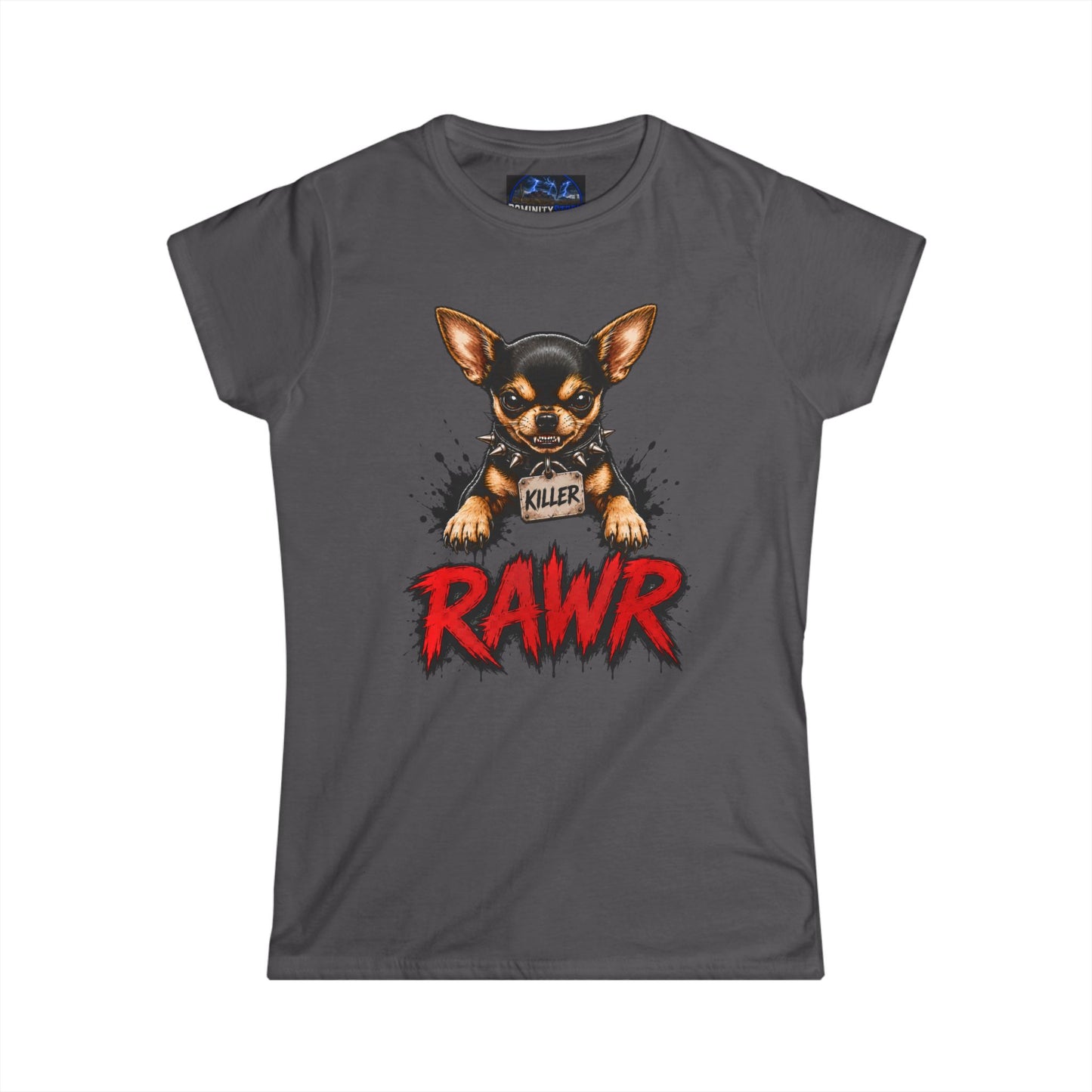 Graphic Chihuahua 'RAWR' Graphic Tee - Cute Tough Dog Lover Shirt