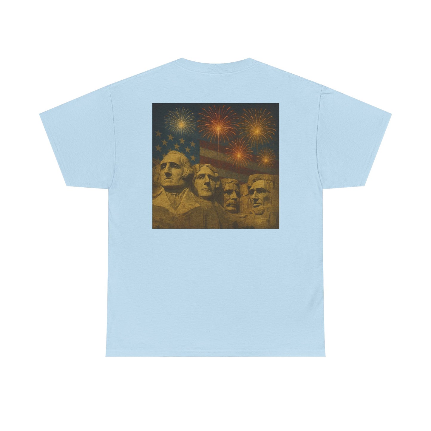 Mount Rushmore Fireworks T-Shirt – Patriotic Fourth of July Tee