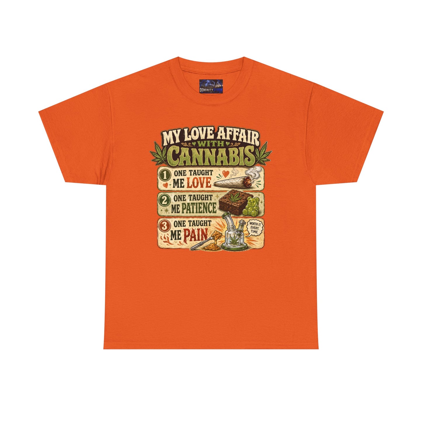 Cannabis Love Affair T-Shirt — "My Love Affair With Cannabis" Graphic Tee