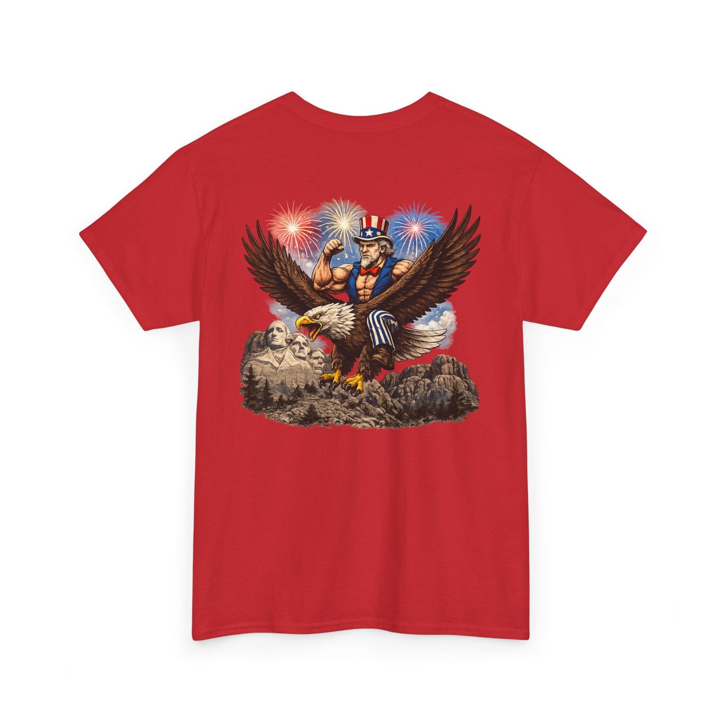 Patriotic Uncle Sam Eagle T-Shirt – 4th of July Fireworks Tee