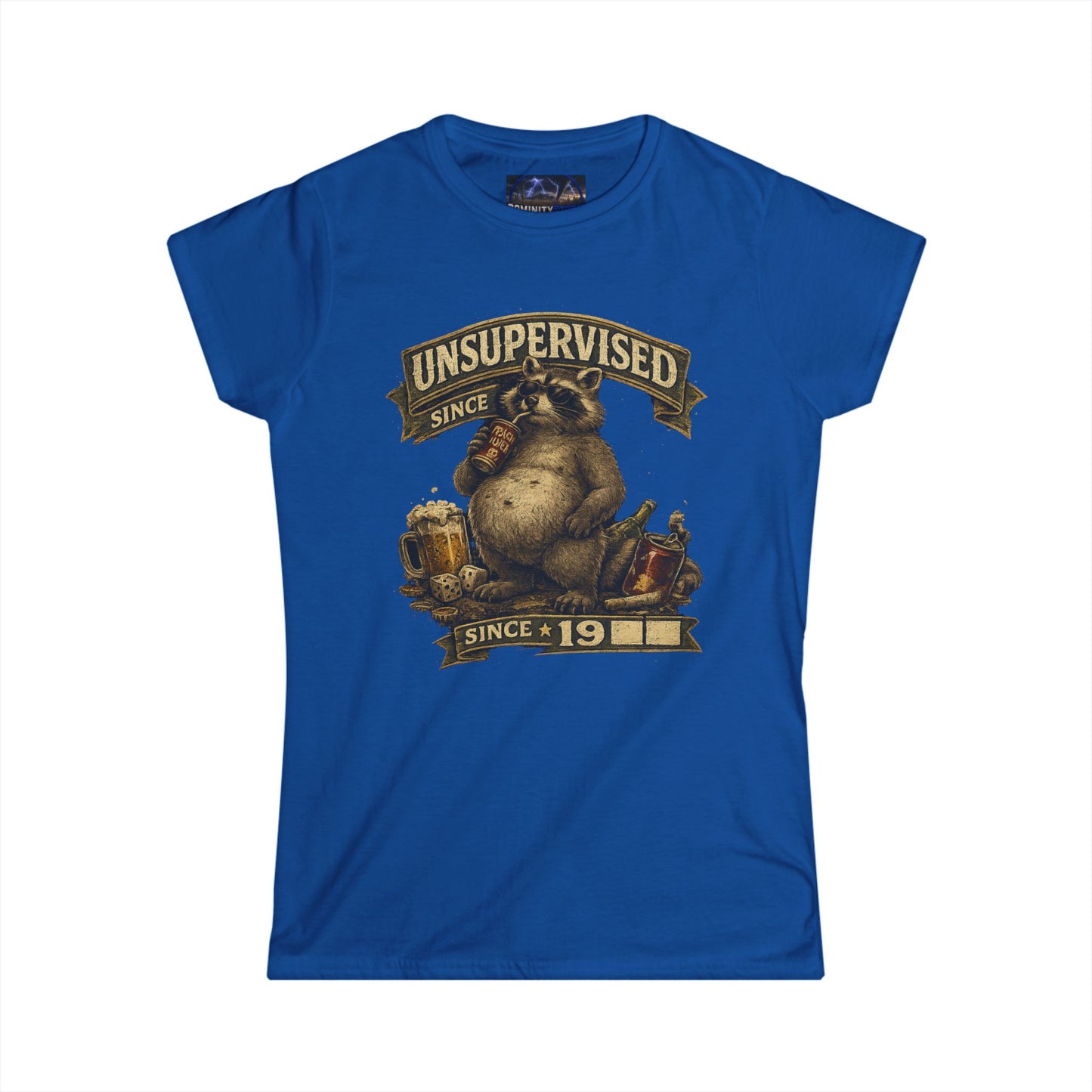 Graphic Unsupervised Since 19XX Women's Tee – Funny Pig Vintage Design