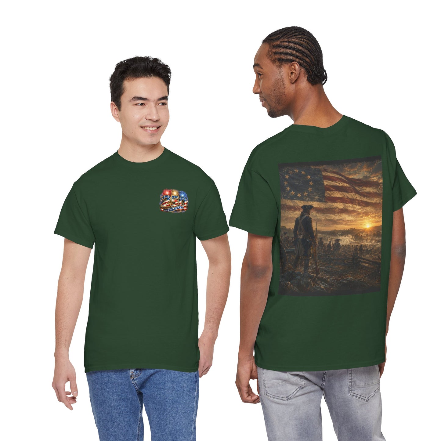 Patriotic Revolutionary War Flag T-Shirt — Vintage American Soldier Graphic Tee