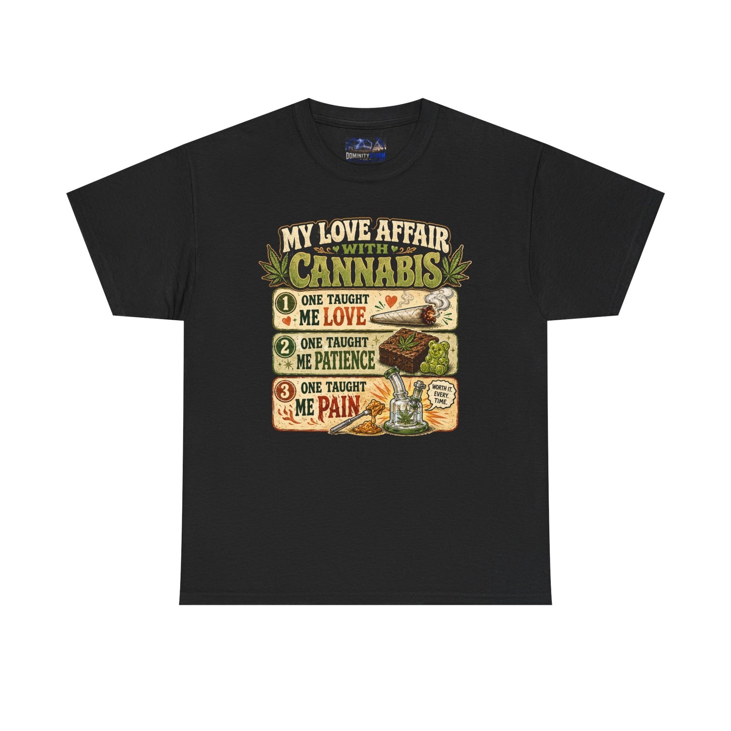 Cannabis Love Affair T-Shirt — "My Love Affair With Cannabis" Graphic Tee