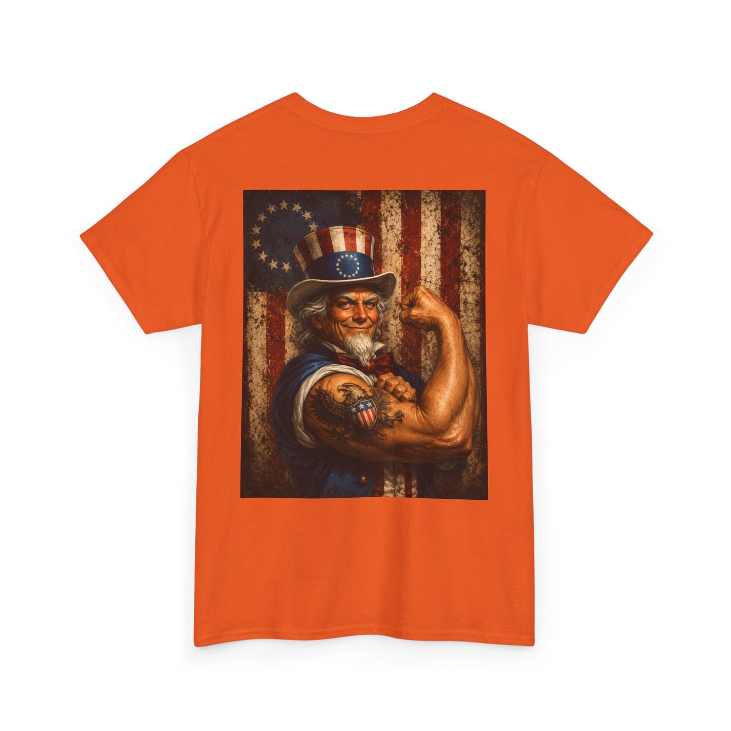 Patriotic Uncle Sam Tee — Vintage Strength American Flag Graphic