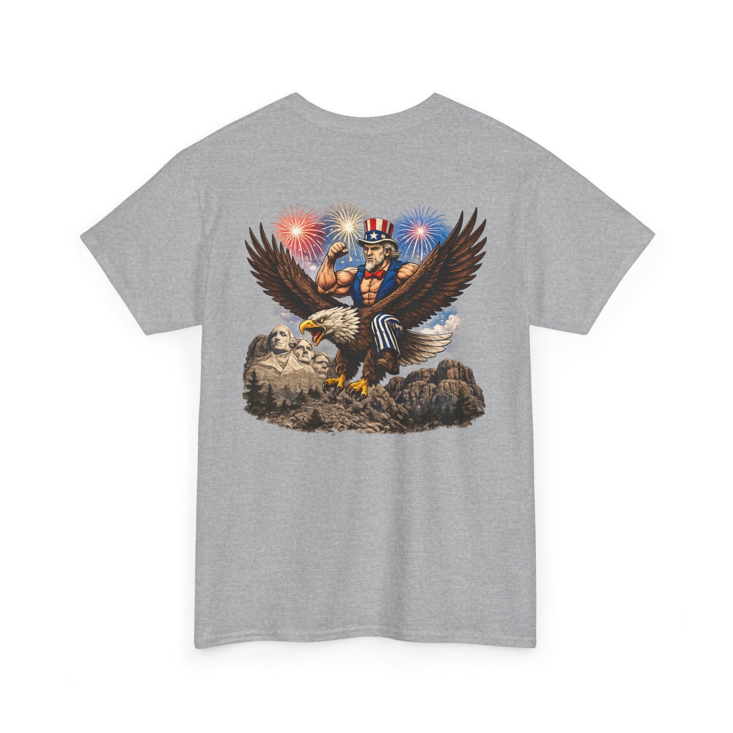 Patriotic Uncle Sam Eagle T-Shirt – 4th of July Fireworks Tee