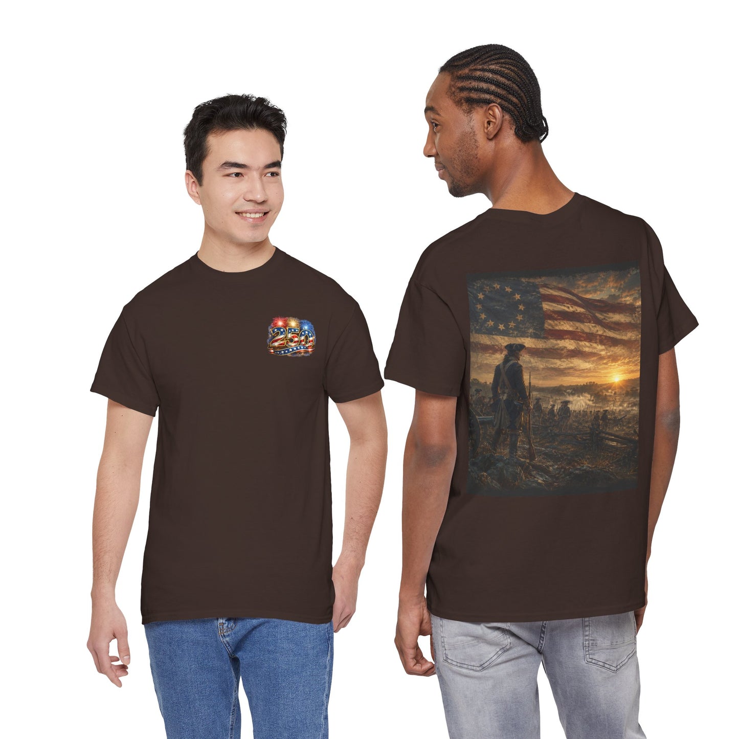 Patriotic Revolutionary War Flag T-Shirt — Vintage American Soldier Graphic Tee