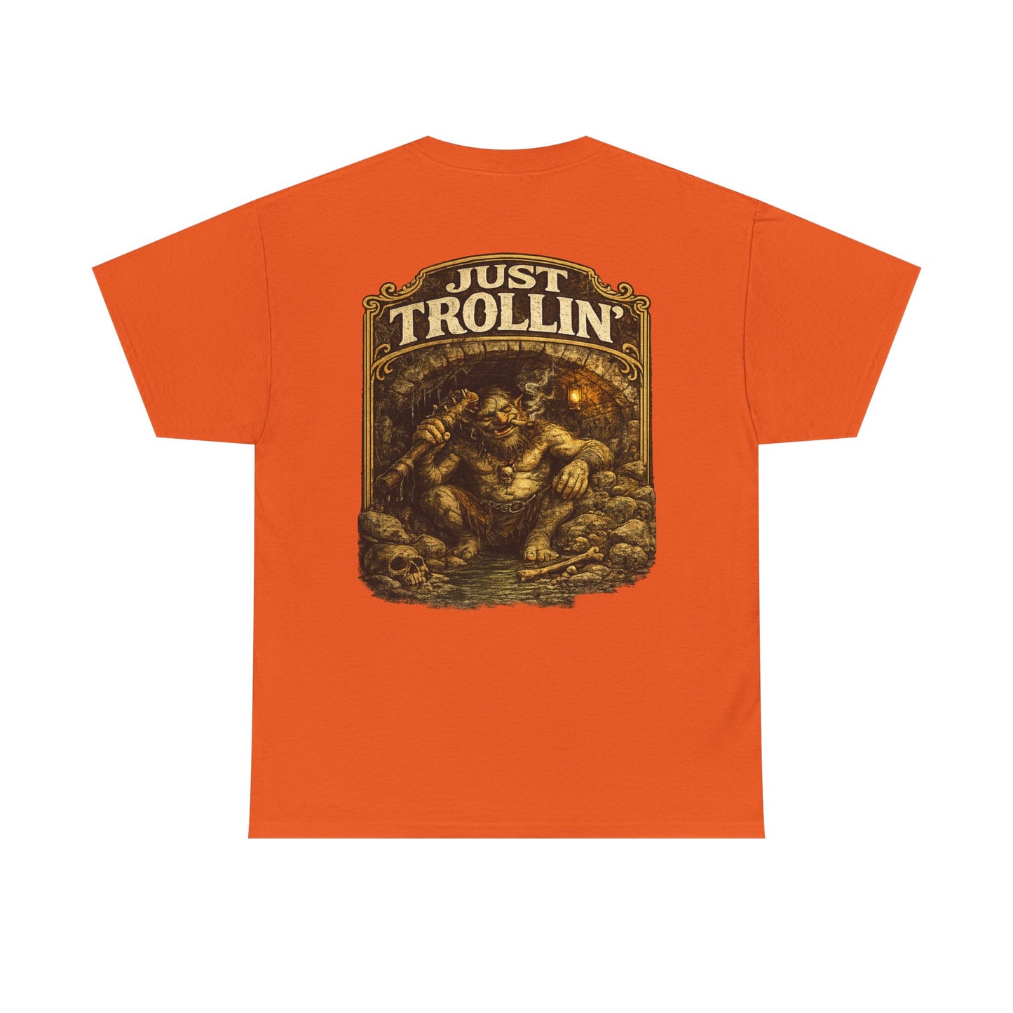 T-Shirt — "Just Trollin'" Vintage Fantasy Troll Graphic Tee