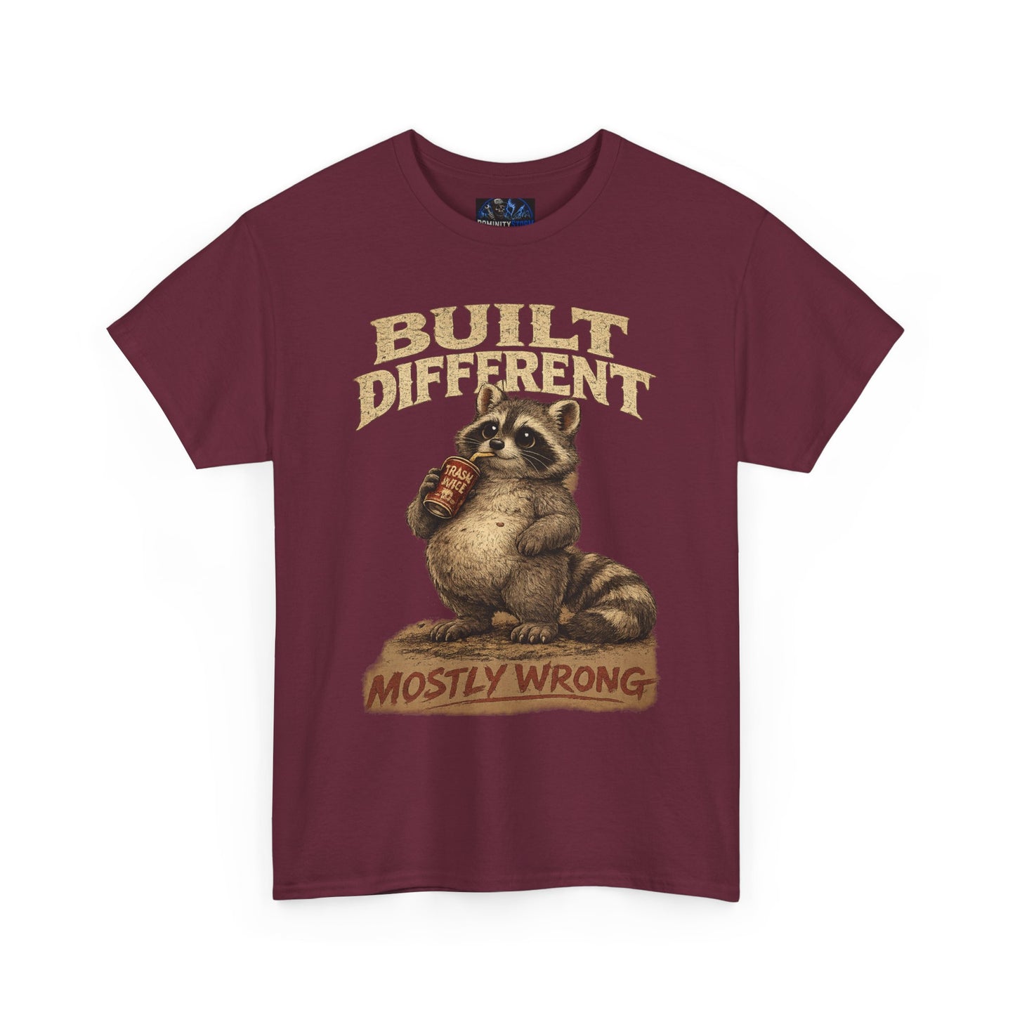 Raccoon 'Built Different, Mostly Wrong' Graphic Tee
