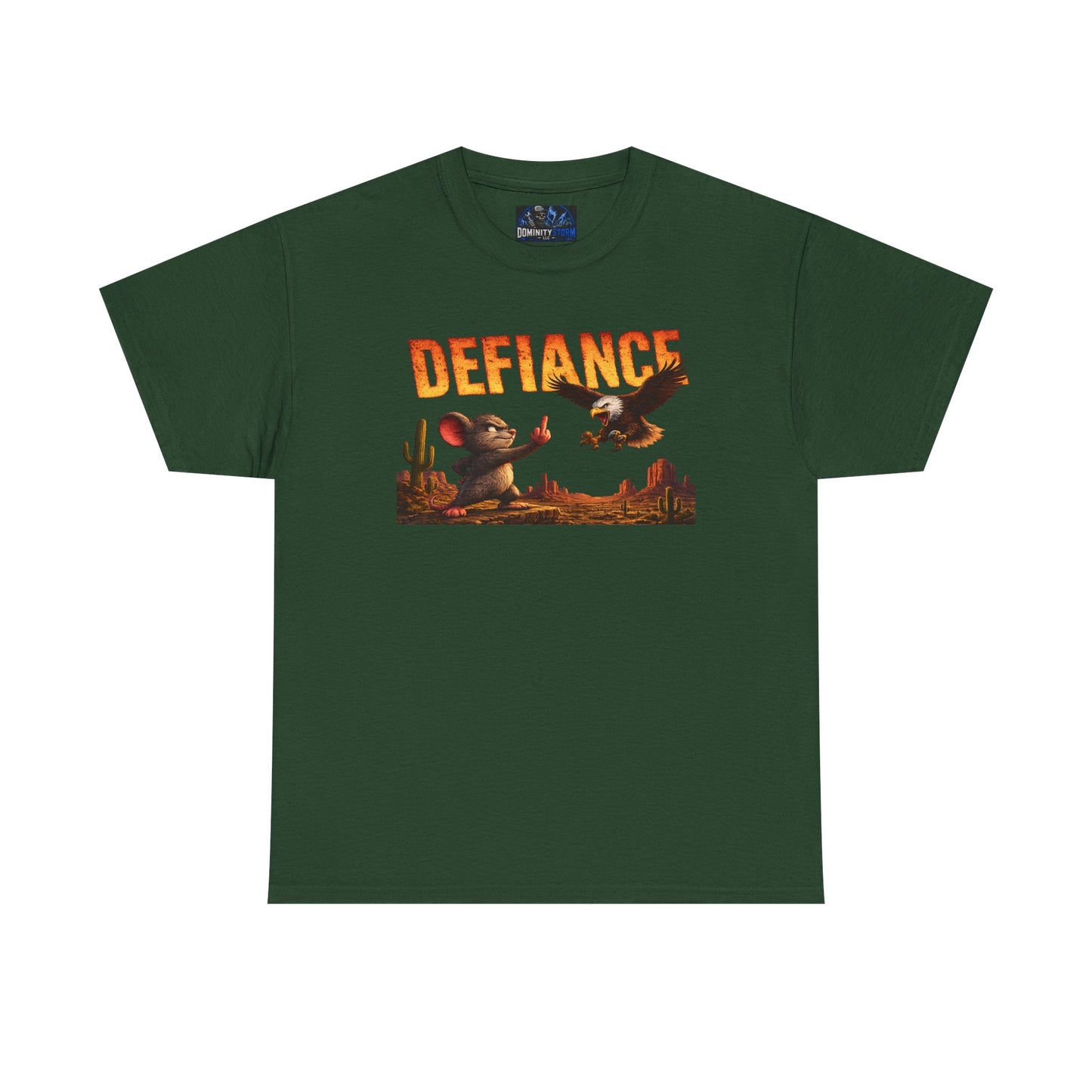 Defiance Desert Tee — Western Eagle & Cowboy Graphic T-Shirt