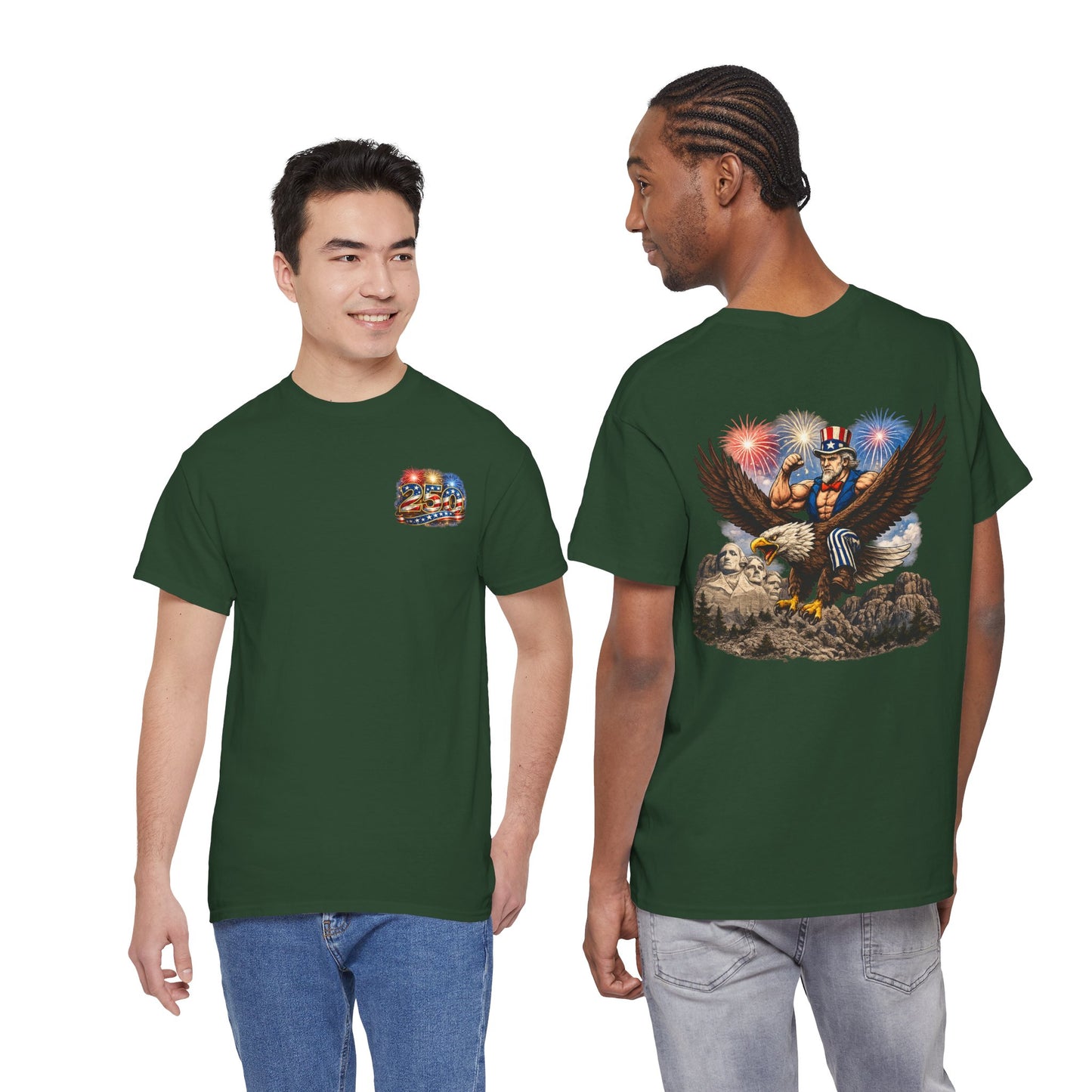 Patriotic Uncle Sam Eagle T-Shirt – 4th of July Fireworks Tee