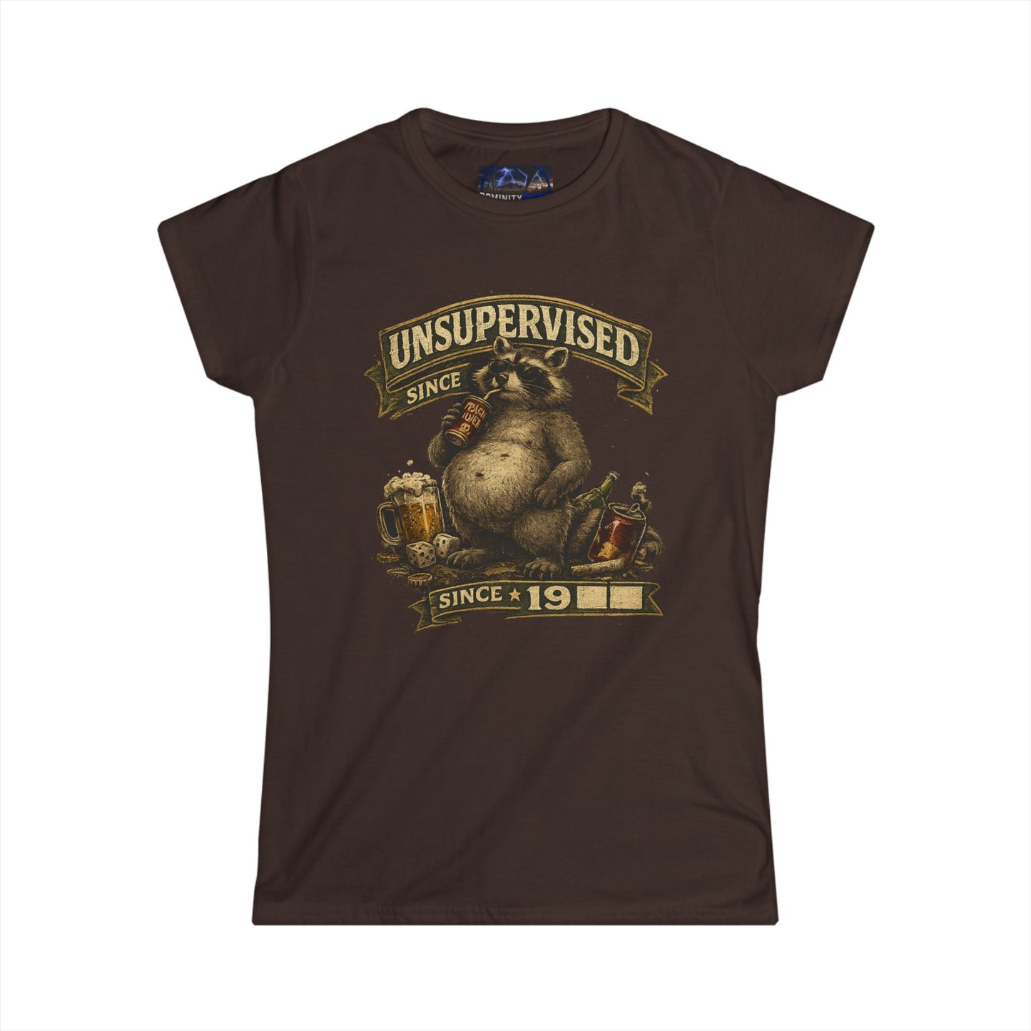 Graphic Unsupervised Since 19XX Women's Tee – Funny Pig Vintage Design