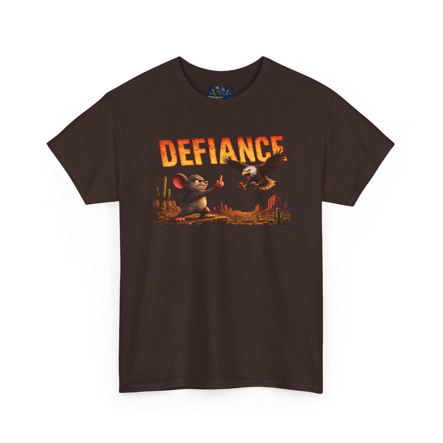 Defiance Desert Tee — Western Eagle & Cowboy Graphic T-Shirt