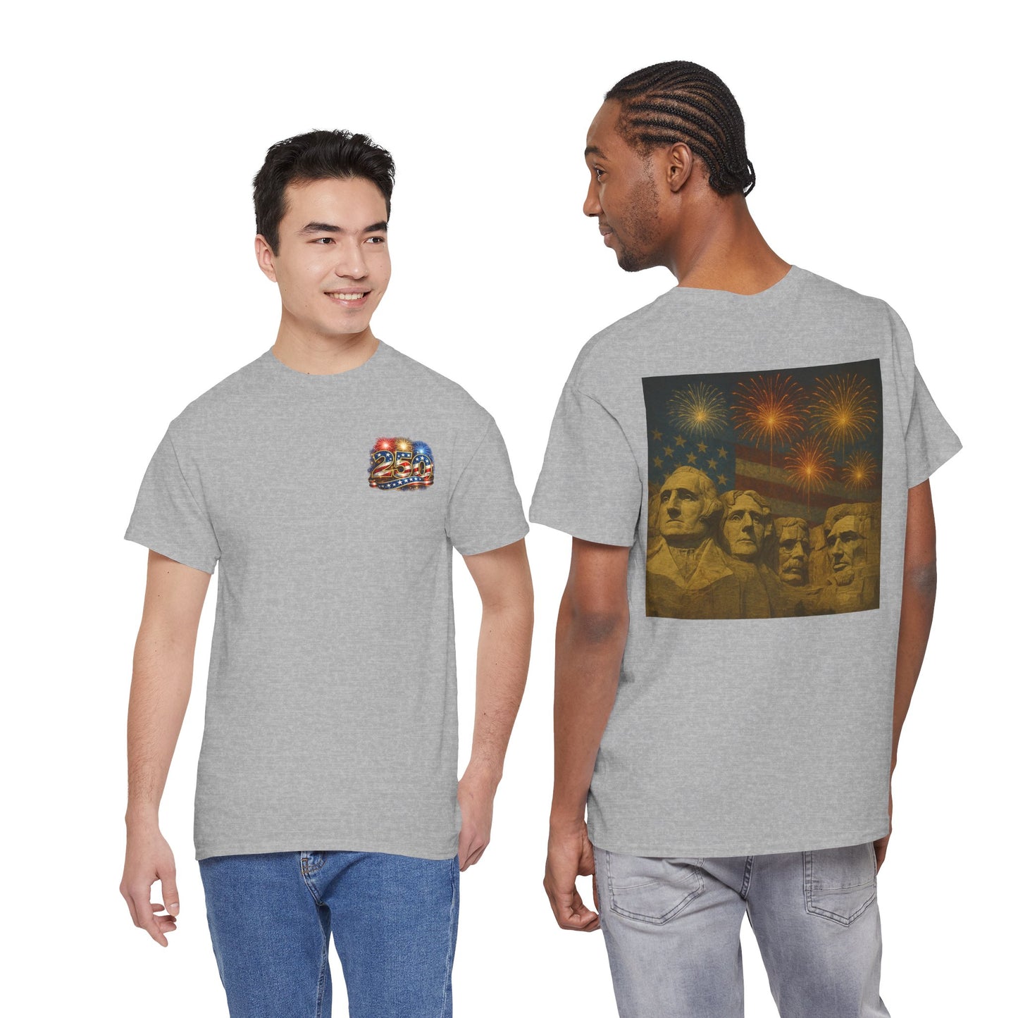 Mount Rushmore Fireworks T-Shirt – Patriotic Fourth of July Tee