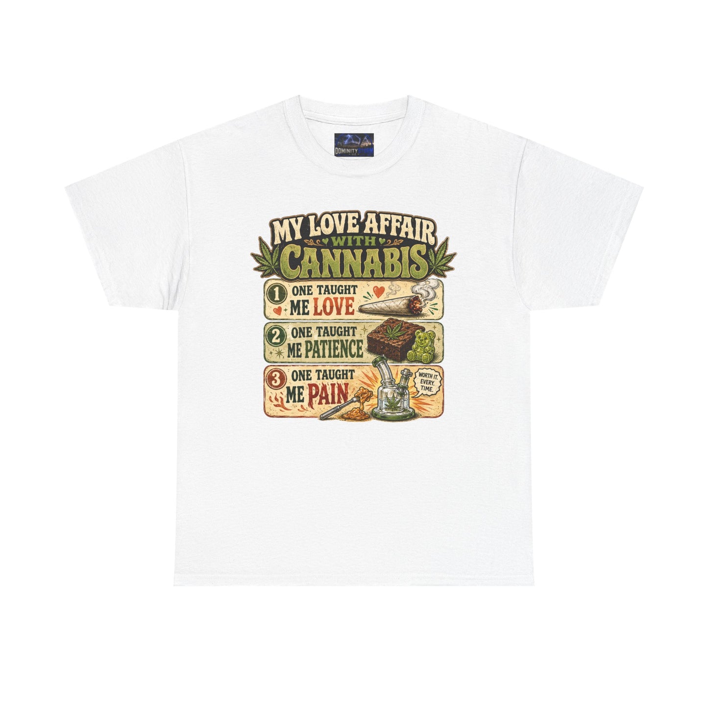 Cannabis Love Affair T-Shirt — "My Love Affair With Cannabis" Graphic Tee