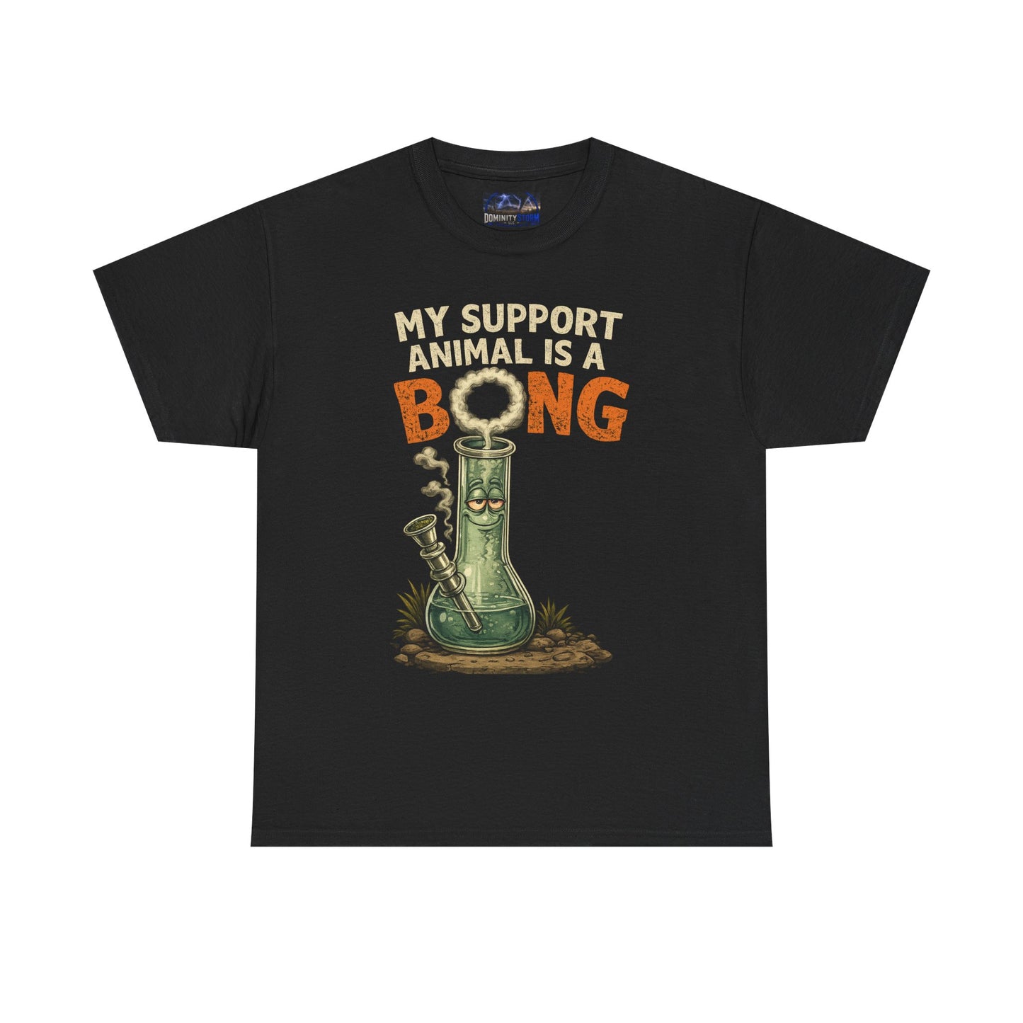 My Support Animal Is A Bong T‑Shirt — Funny Cannabis Graphic Tee