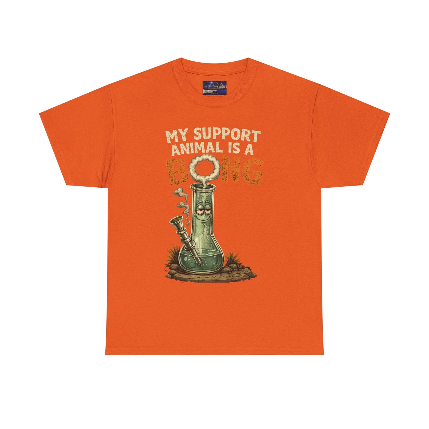 My Support Animal Is A Bong T‑Shirt — Funny Cannabis Graphic Tee