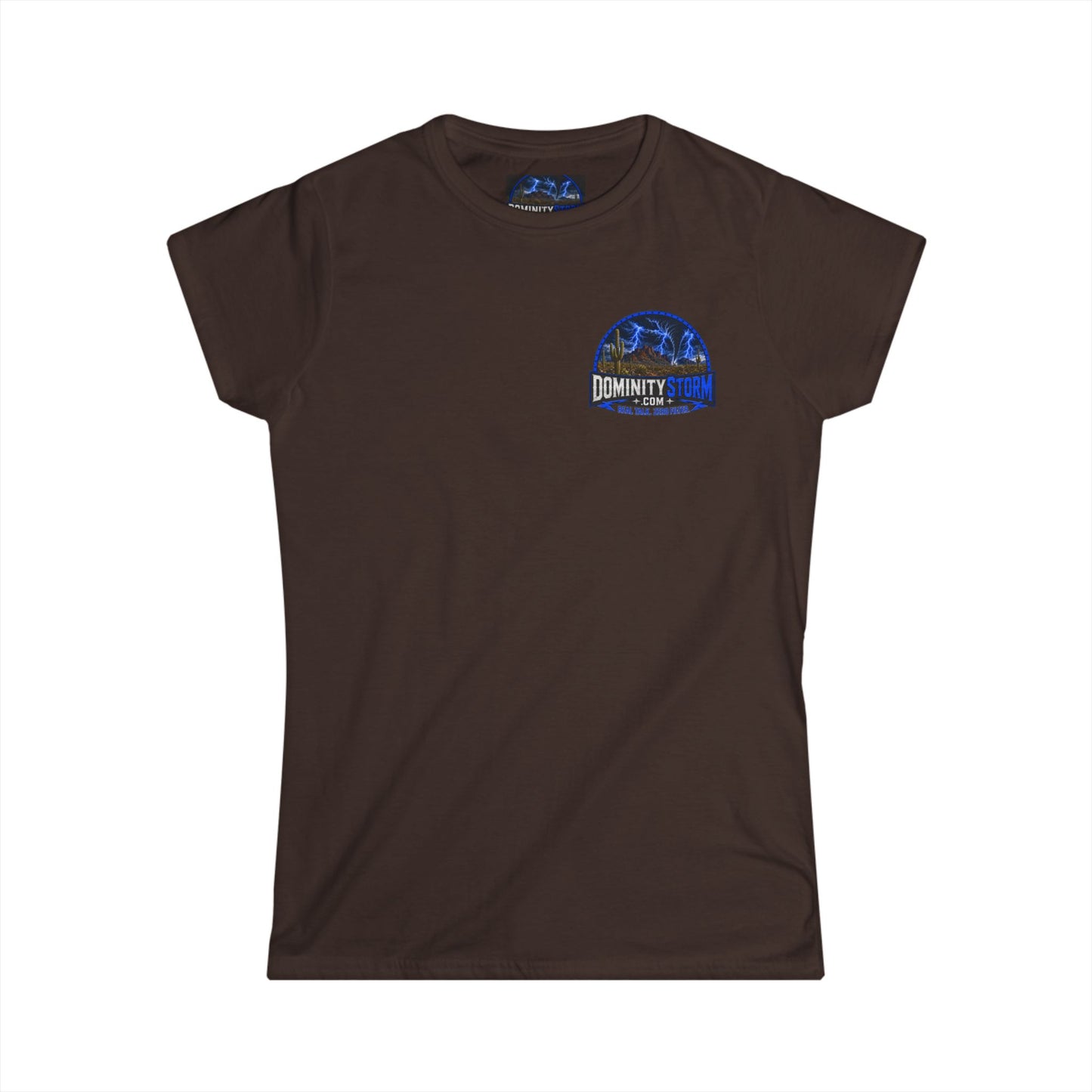 A DominityStorm Lightning Logo Tee — Women's Graphic T‑Shirt