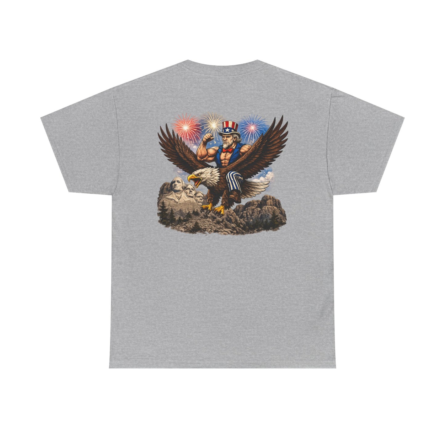 Patriotic Uncle Sam Eagle T-Shirt – 4th of July Fireworks Tee