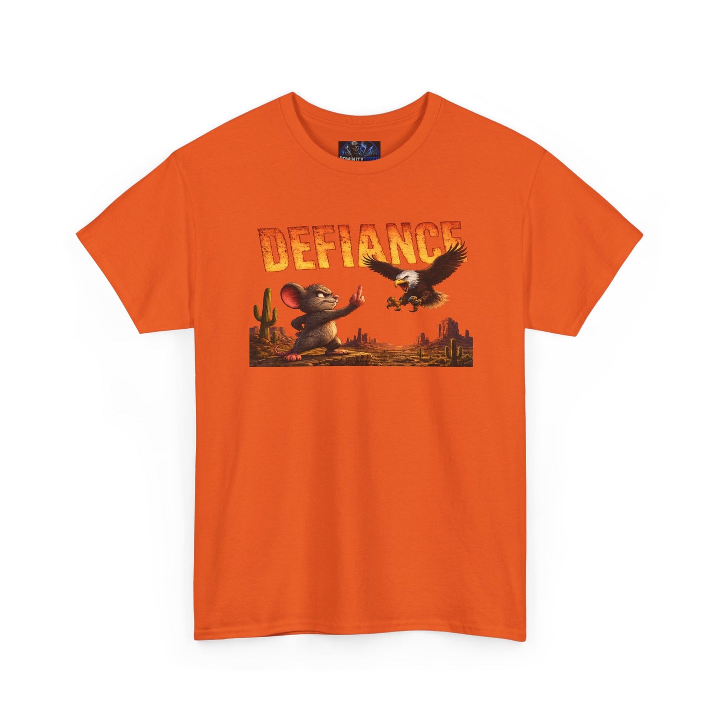 Defiance Desert Tee — Western Eagle & Cowboy Graphic T-Shirt