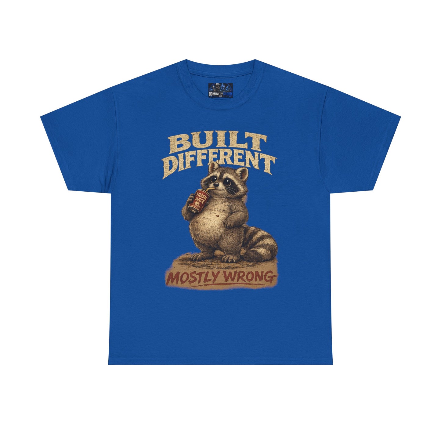 Raccoon 'Built Different, Mostly Wrong' Graphic Tee