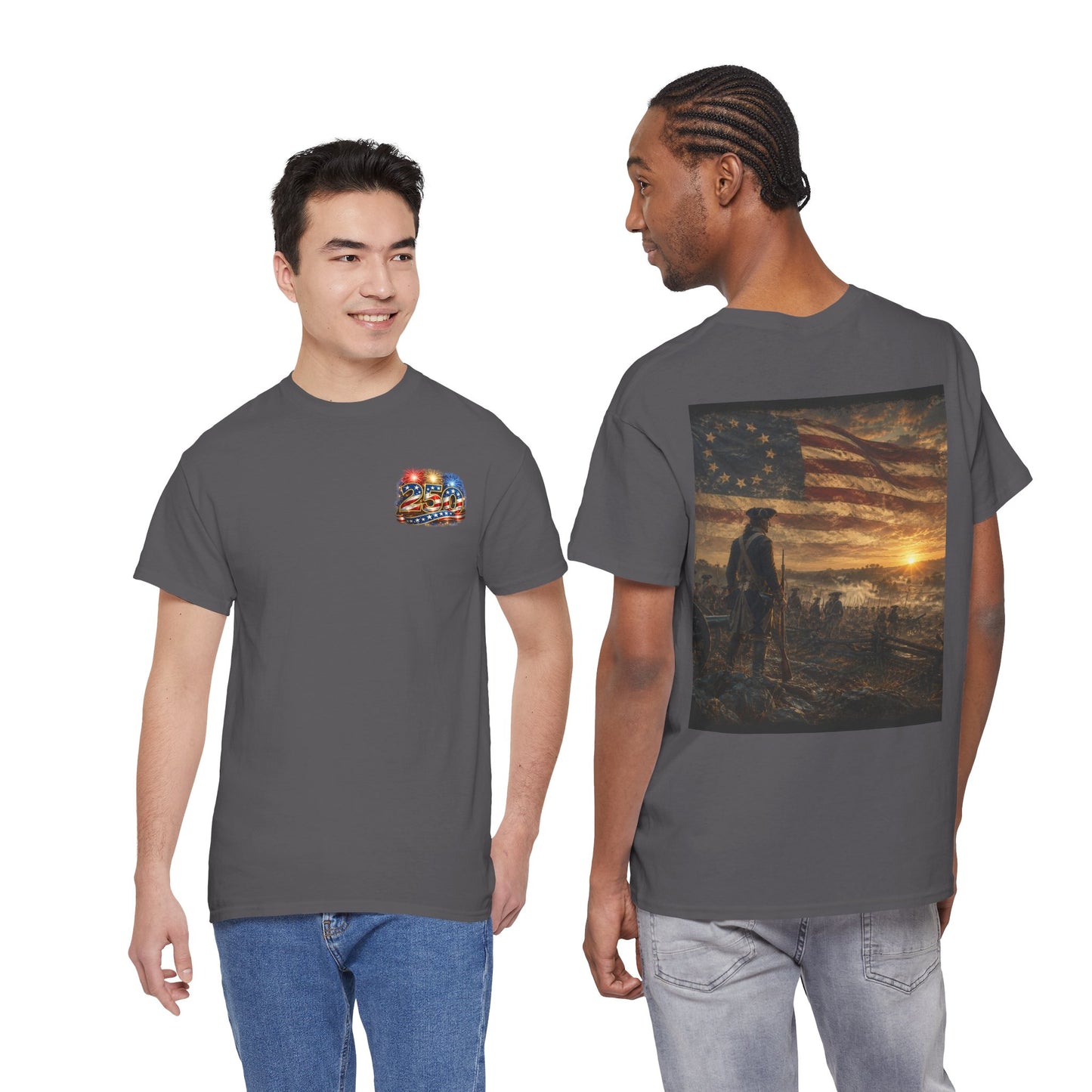 Patriotic Revolutionary War Flag T-Shirt — Vintage American Soldier Graphic Tee