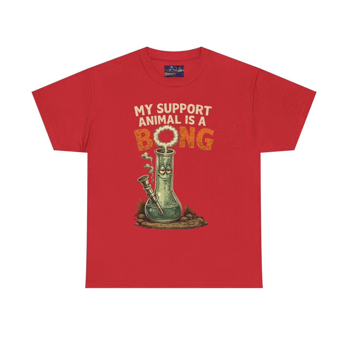 My Support Animal Is A Bong T‑Shirt — Funny Cannabis Graphic Tee