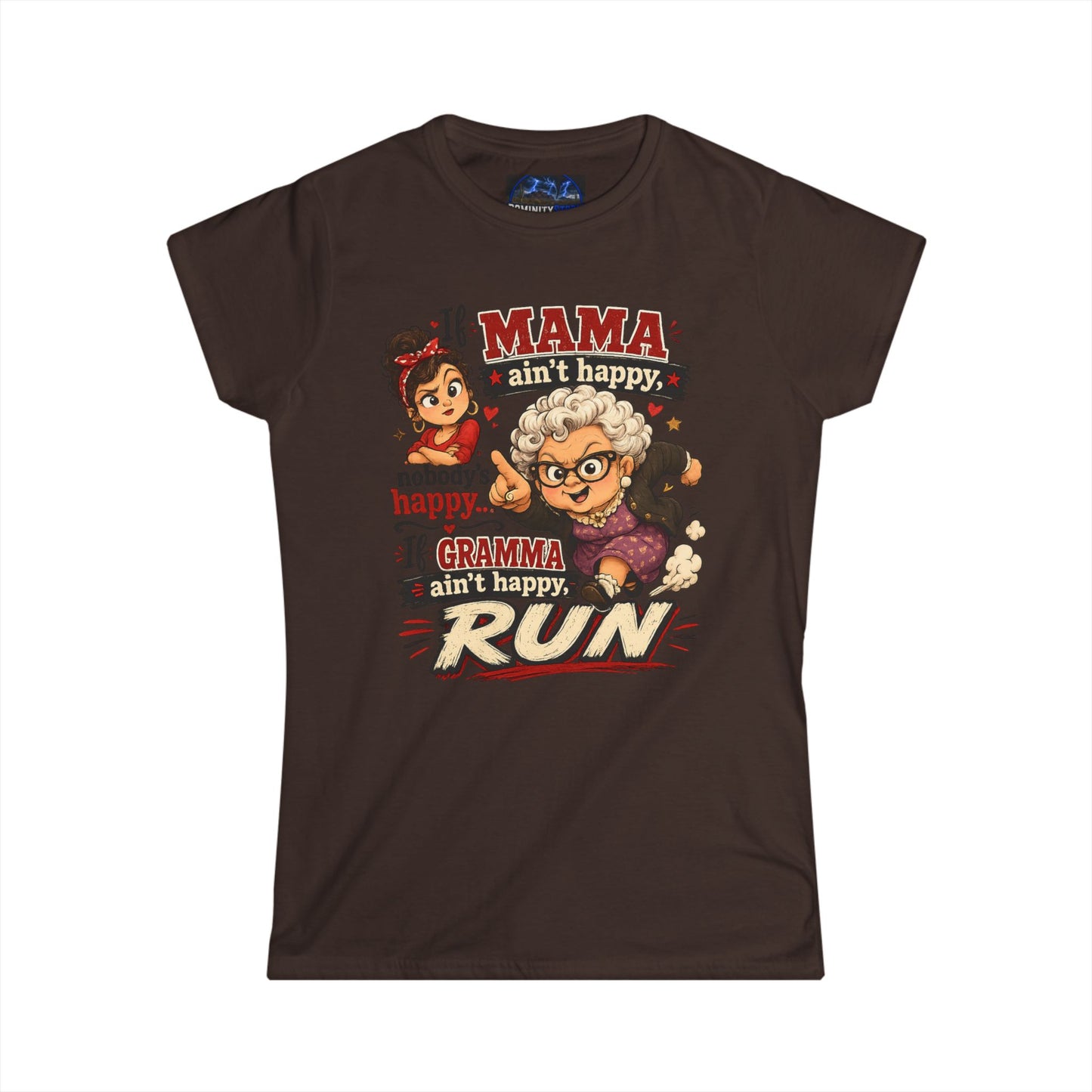 If Mama Aint Happy - Women's White Crewneck Tee