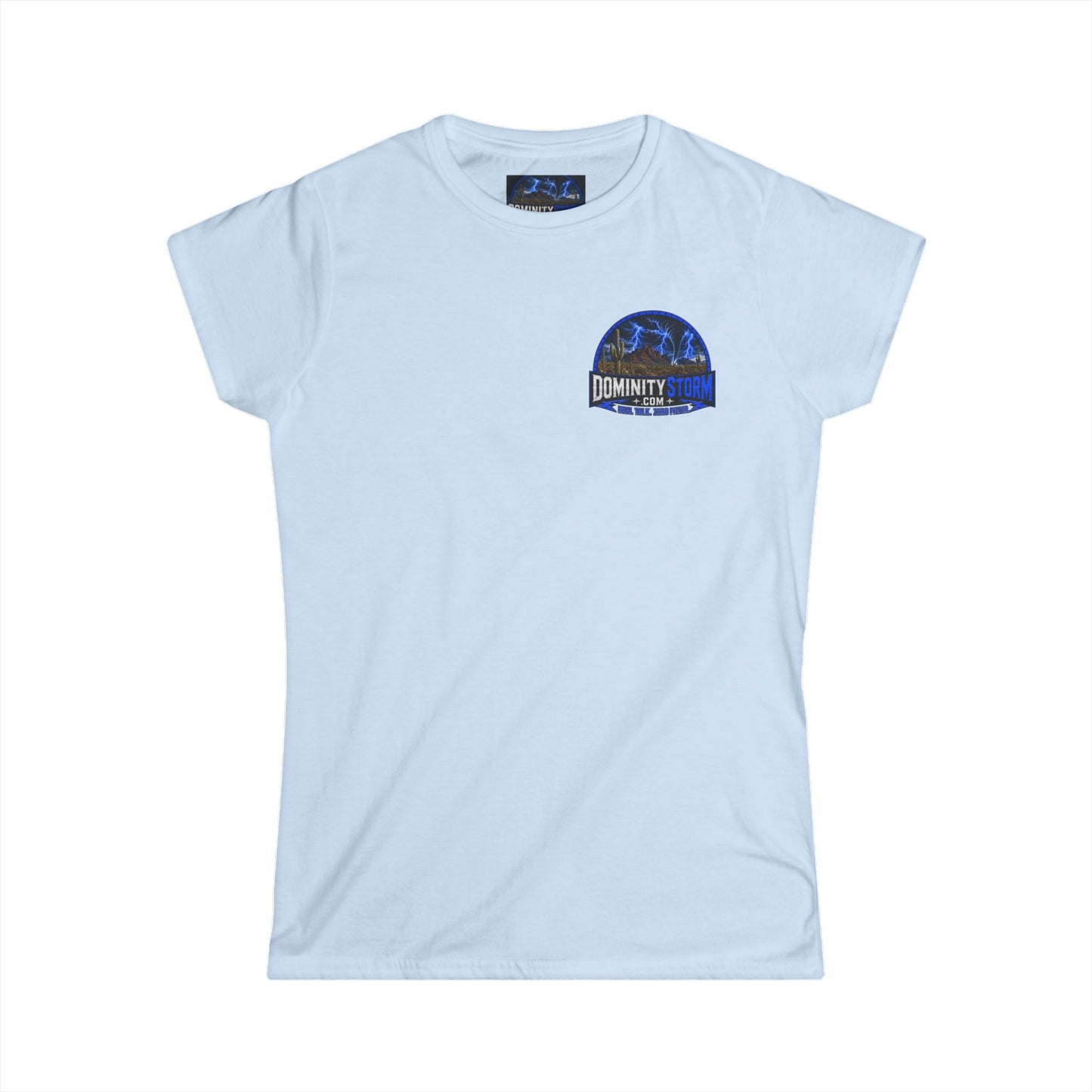A DominityStorm Lightning Logo Tee — Women's Graphic T‑Shirt