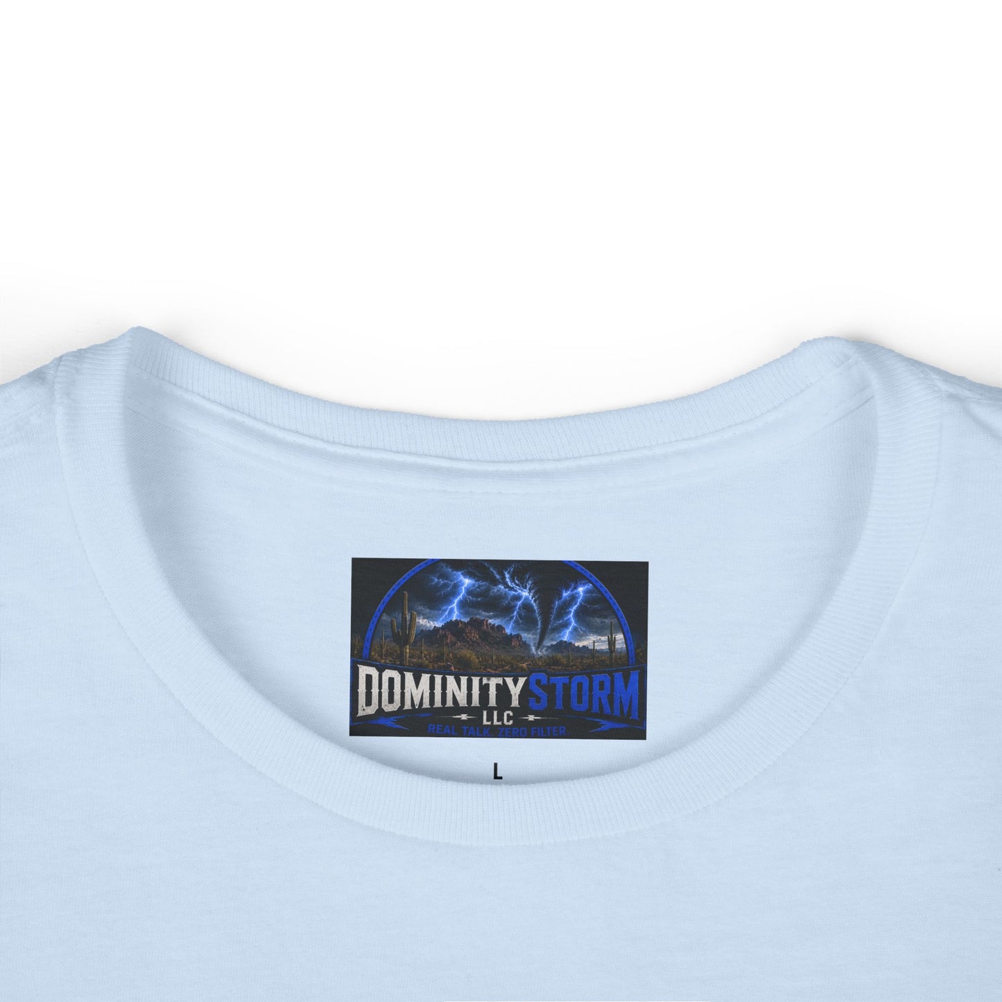 A DominityStorm Lightning Logo Tee — Women's Graphic T‑Shirt