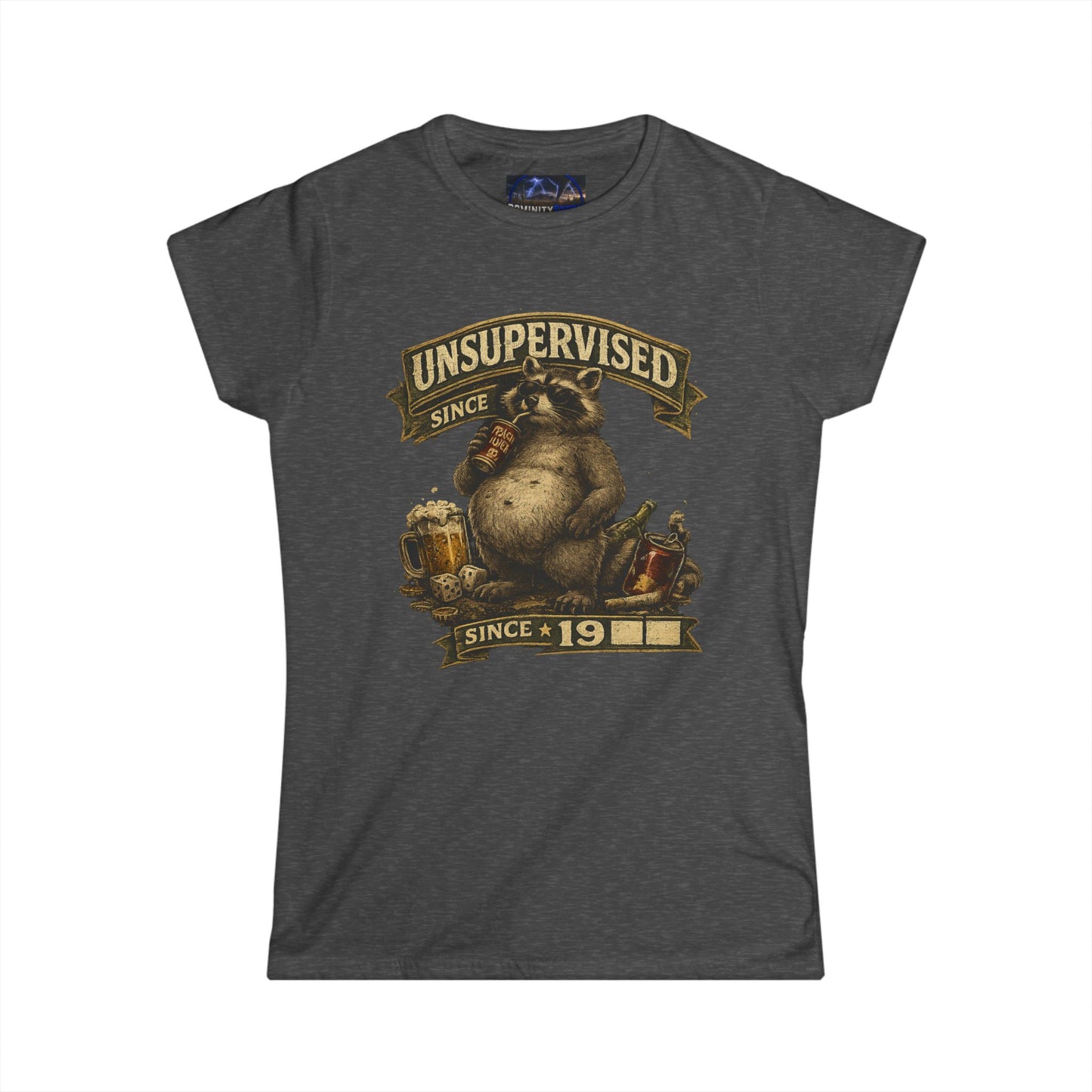 Graphic Unsupervised Since 19XX Women's Tee – Funny Pig Vintage Design