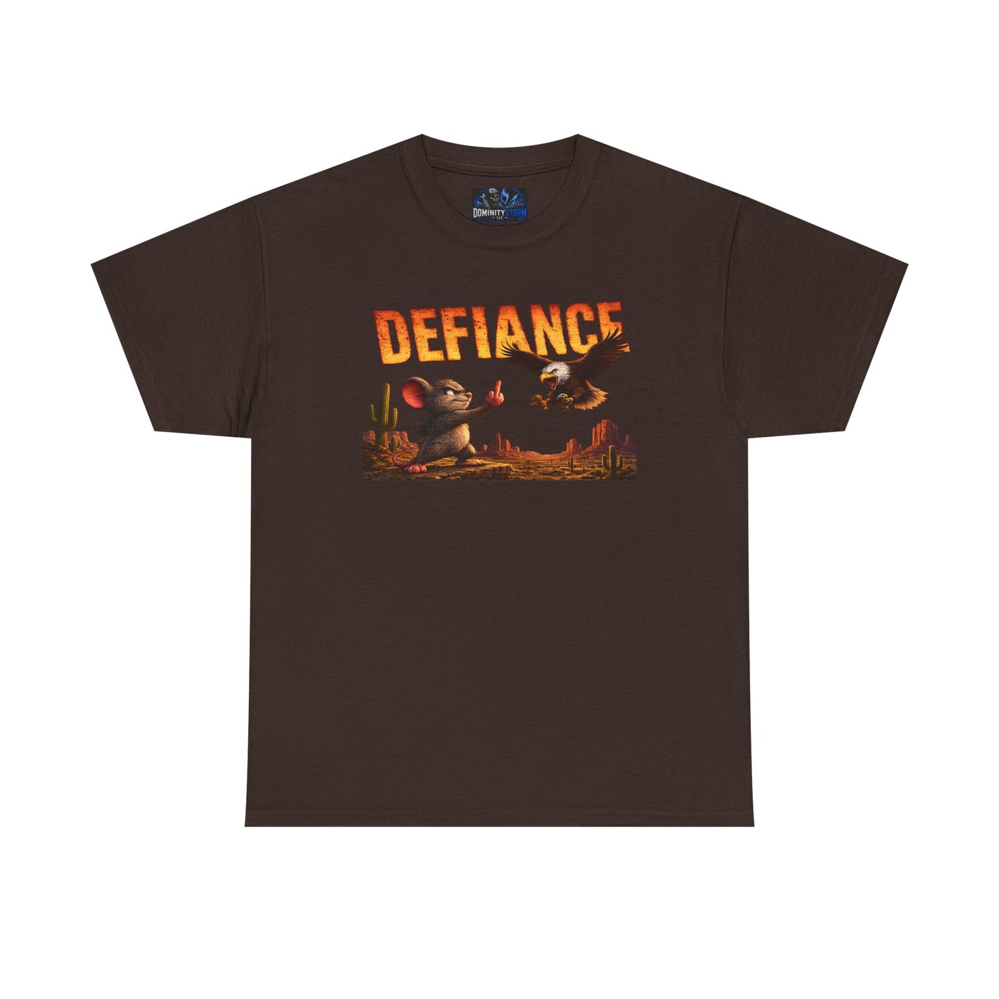 Defiance Desert Tee — Western Eagle & Cowboy Graphic T-Shirt