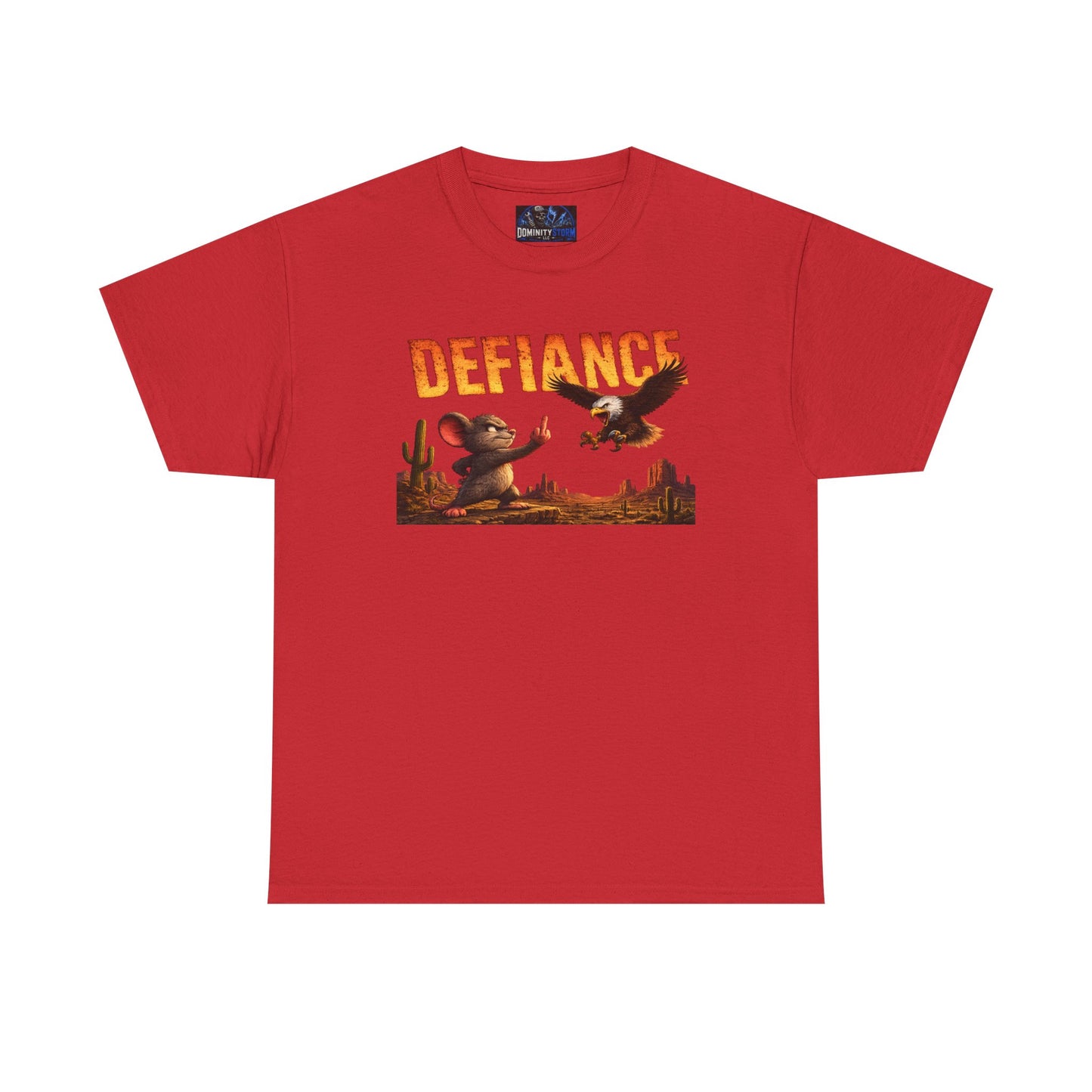 Defiance Desert Tee — Western Eagle & Cowboy Graphic T-Shirt