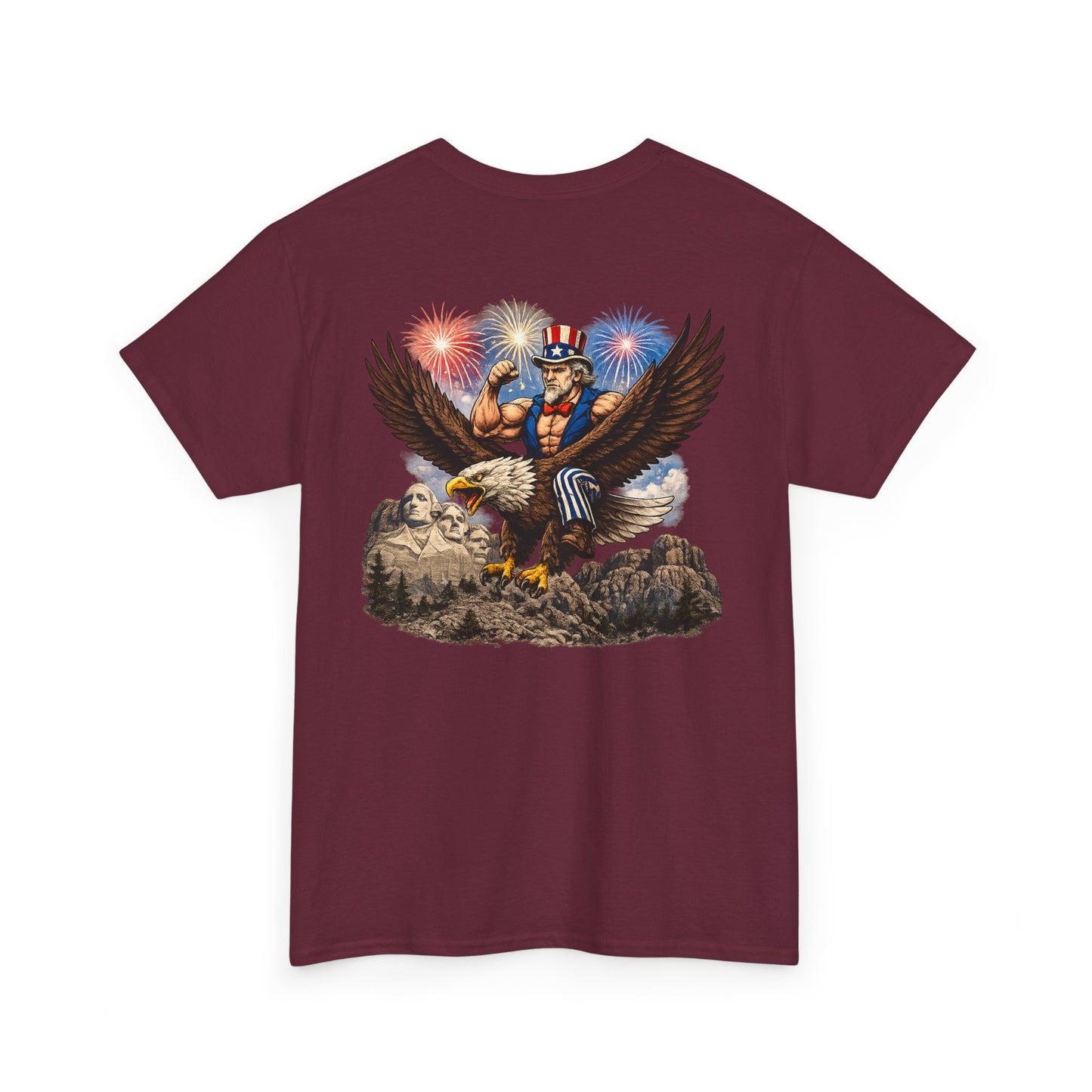 Patriotic Uncle Sam Eagle T-Shirt – 4th of July Fireworks Tee