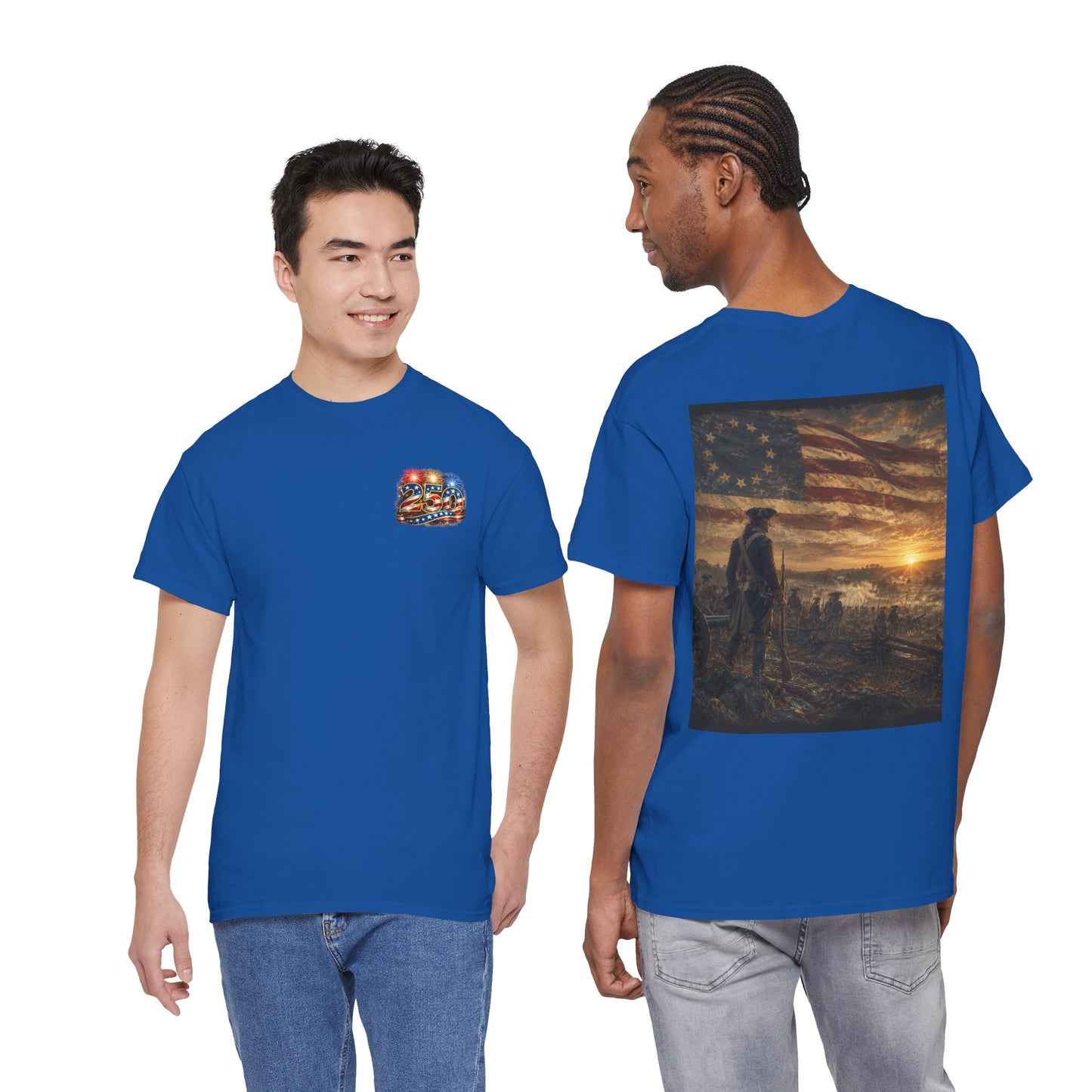 Patriotic Revolutionary War Flag T-Shirt — Vintage American Soldier Graphic Tee