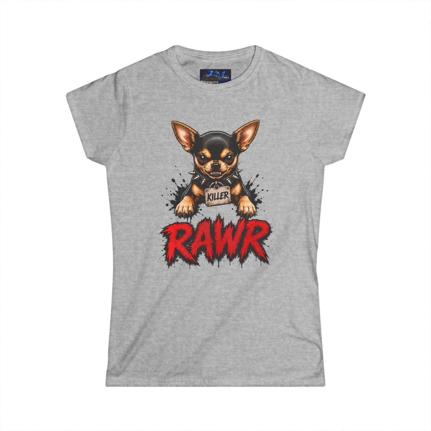 Graphic Chihuahua 'RAWR' Graphic Tee - Cute Tough Dog Lover Shirt