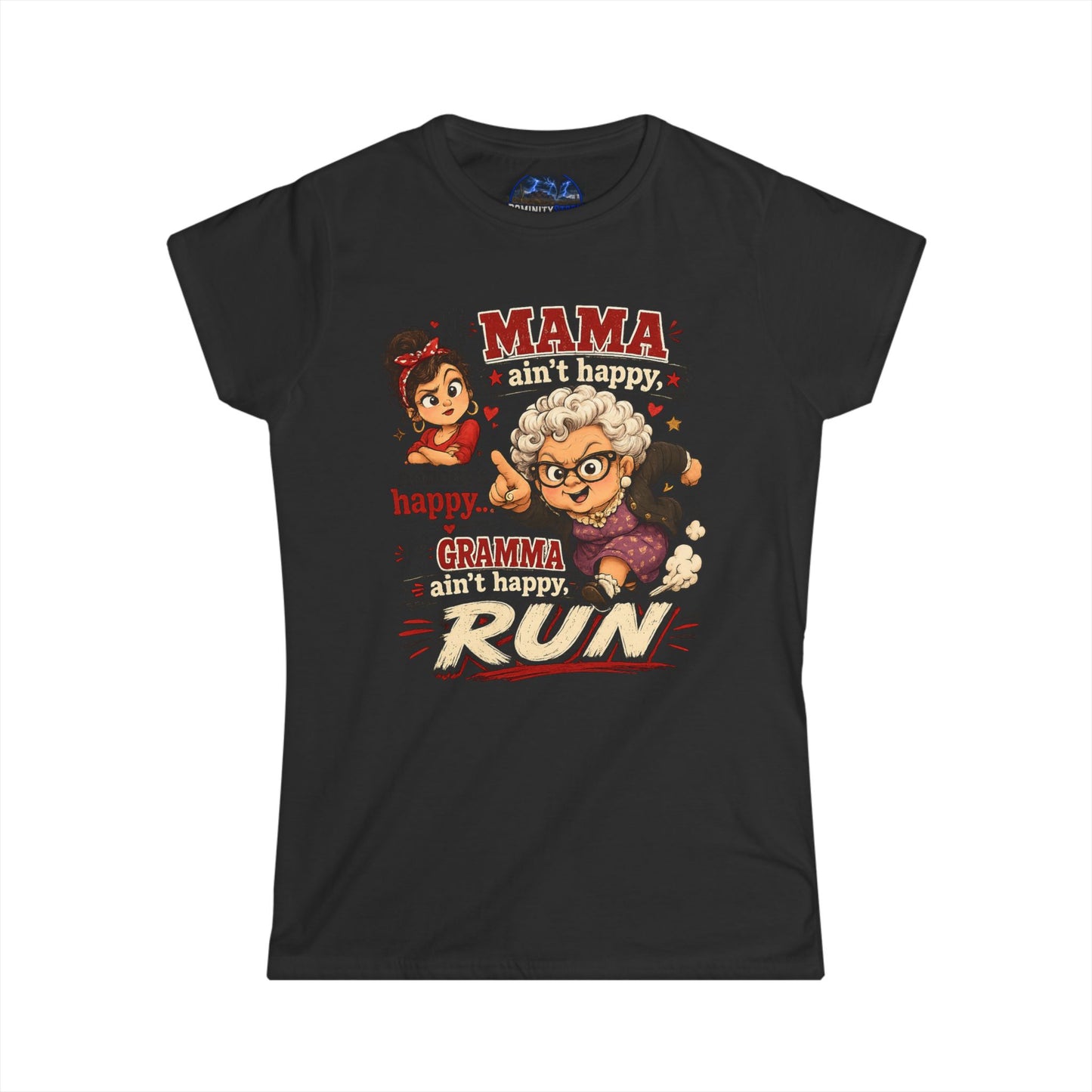 If Mama Aint Happy - Women's White Crewneck Tee