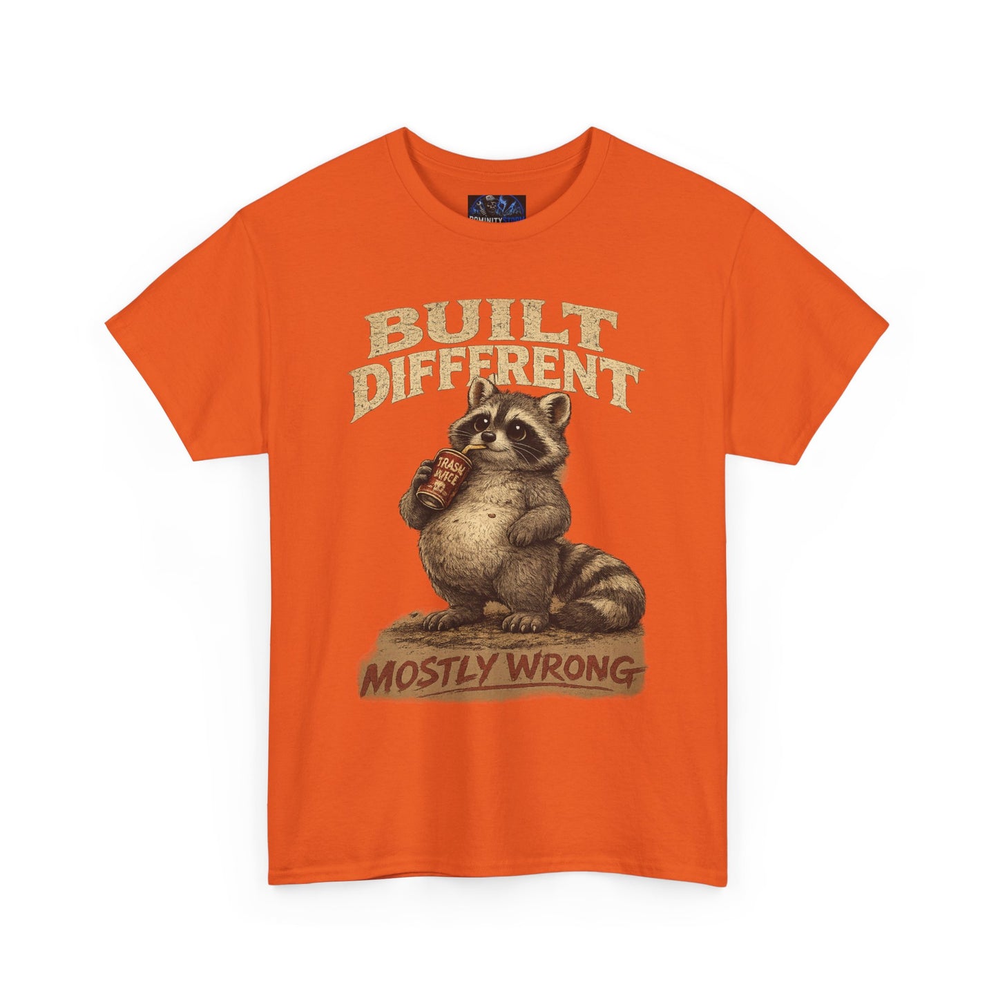 Raccoon 'Built Different, Mostly Wrong' Graphic Tee